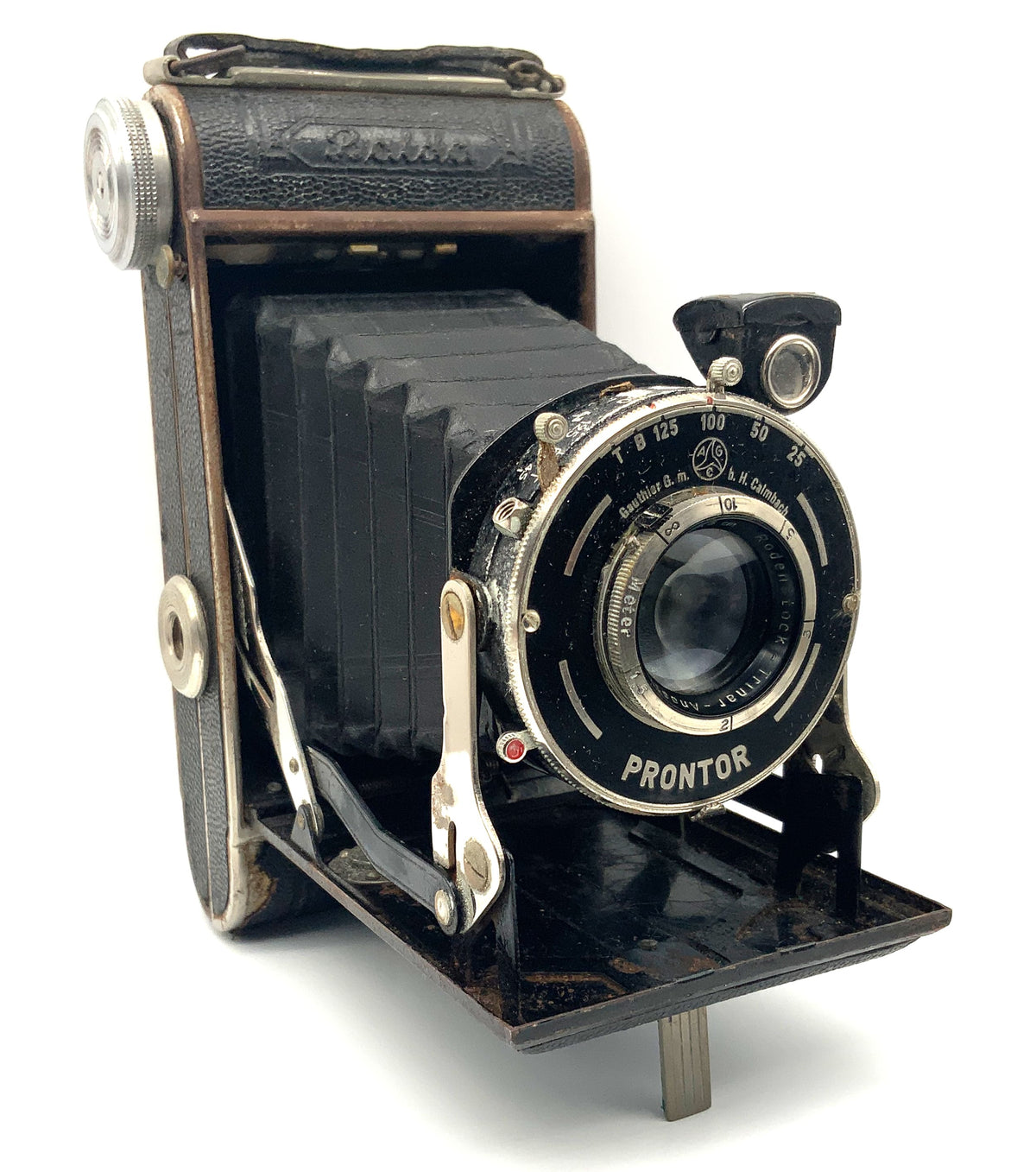 Balda Klappkamera mit Rodenstock Trinar-Anastigmat 10,5cm 1:4.5 Analogkamera