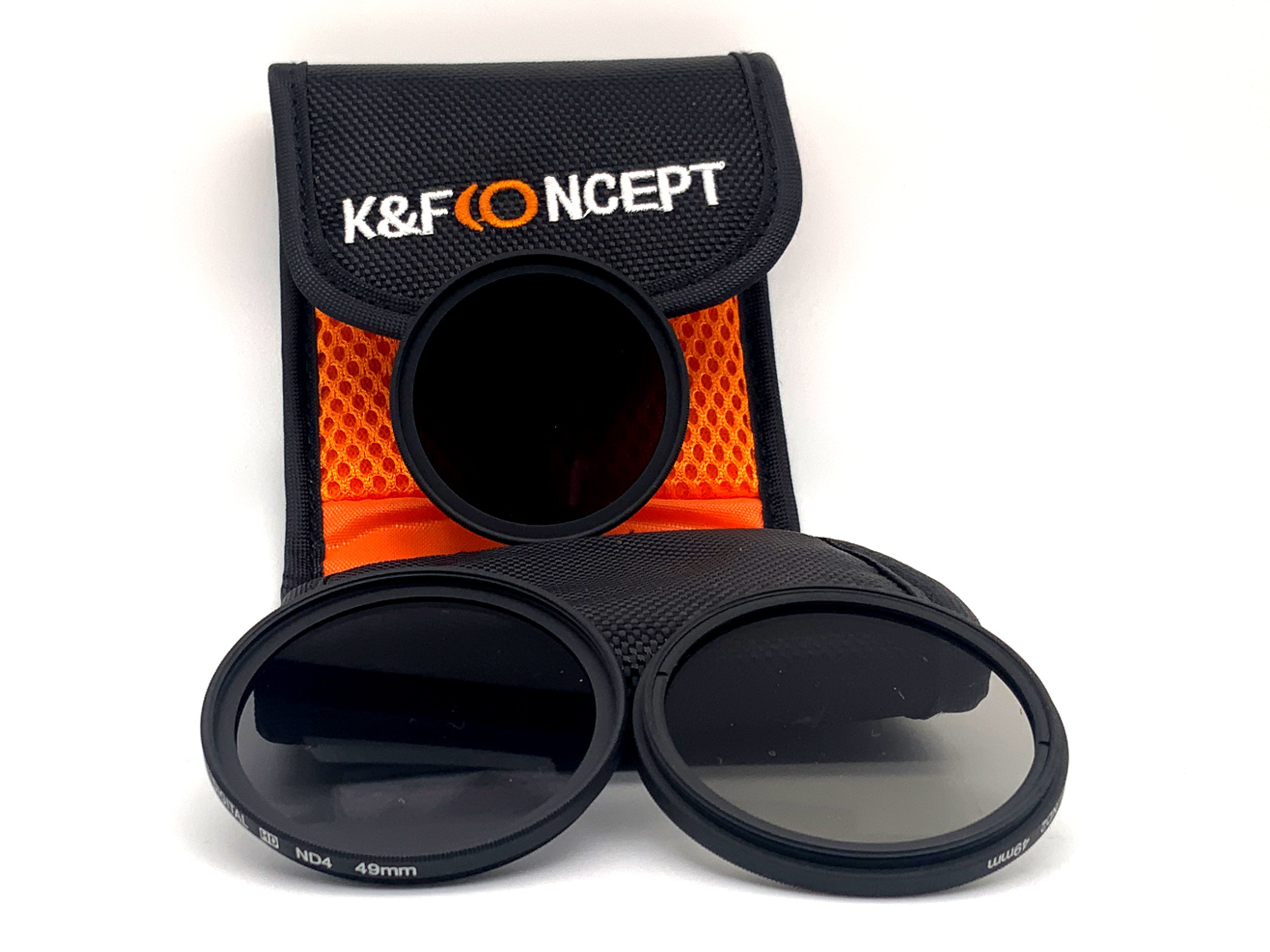 K&F Concept Graufilter 3er Set Digital HD ND2/4/8 + Case Filter 49mm