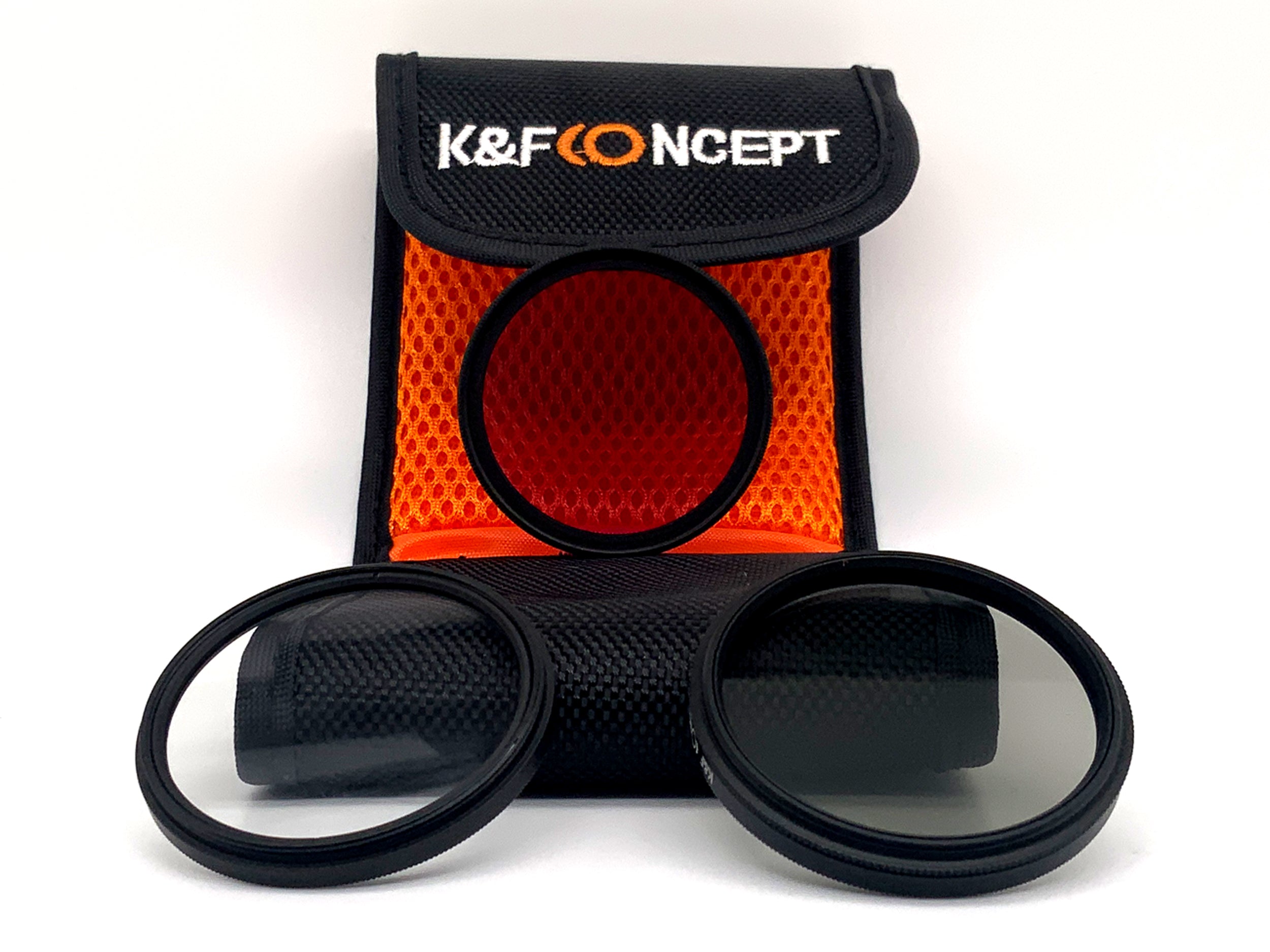 K&F Concept 3er Filterset Digital HD Slim UV/CPL/FLD + Case Filter 49mm