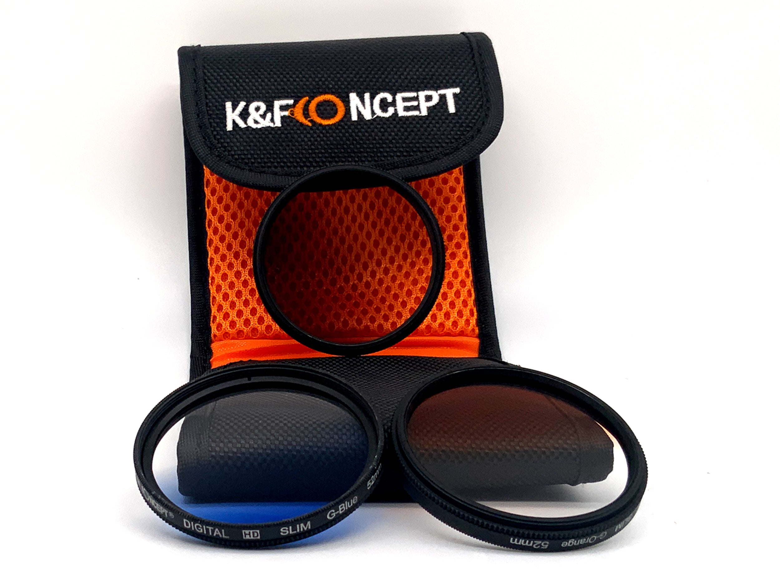 K&F Concept Verlaufsfilter 3er Set Digital HD Slim Orange/Blue/Grey + Case 52mm