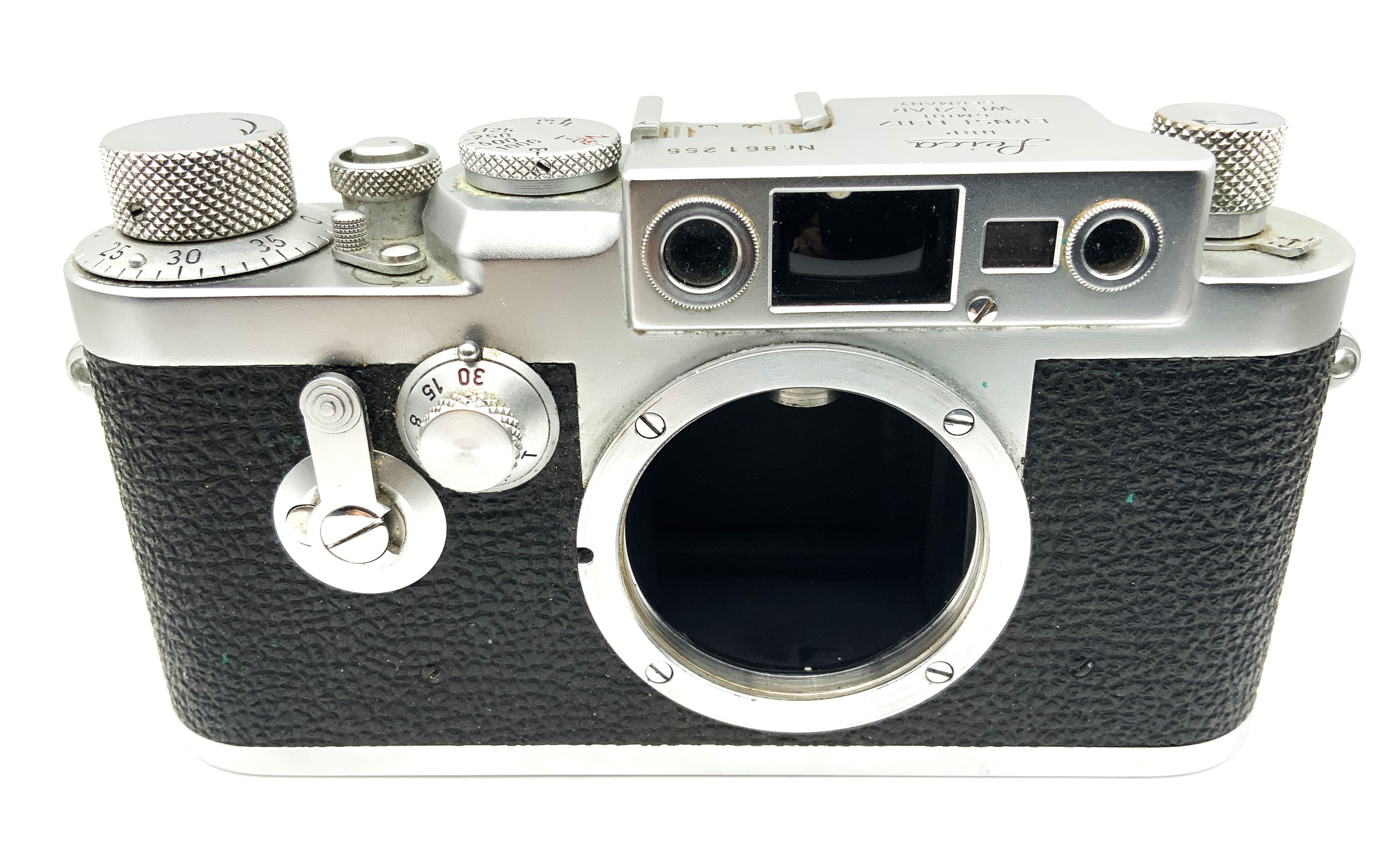 Leica IIIg rangefinder camera 1957 No. 861255 Chrome screw-mount Leica body