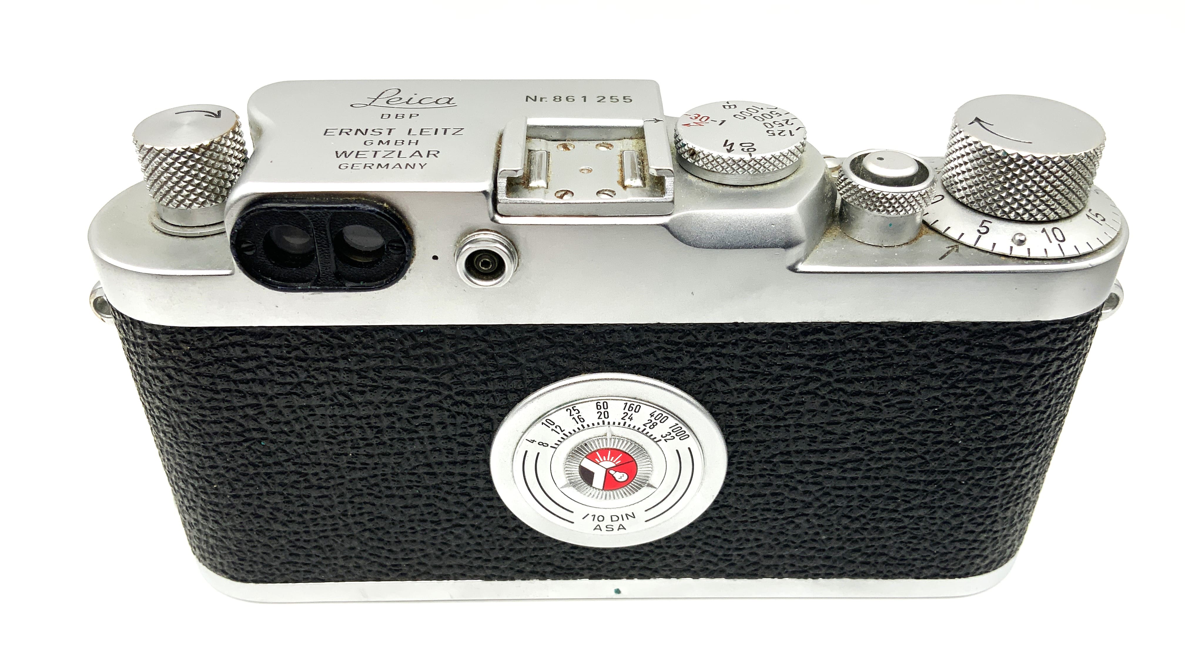 Leica IIIg rangefinder camera 1957 No. 861255 Chrome screw-mount Leica body