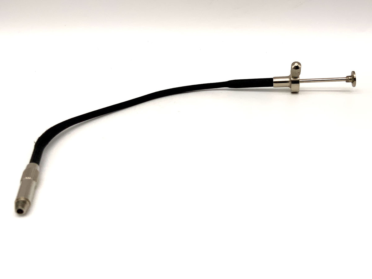 Black cable release, approx. 15cm, with locking mechanism, remote release cable release