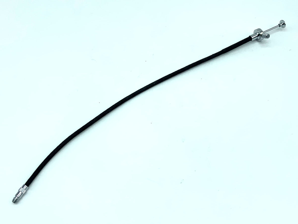 Black cable release, approx. 22-23cm, with locking mechanism, remote release cable release