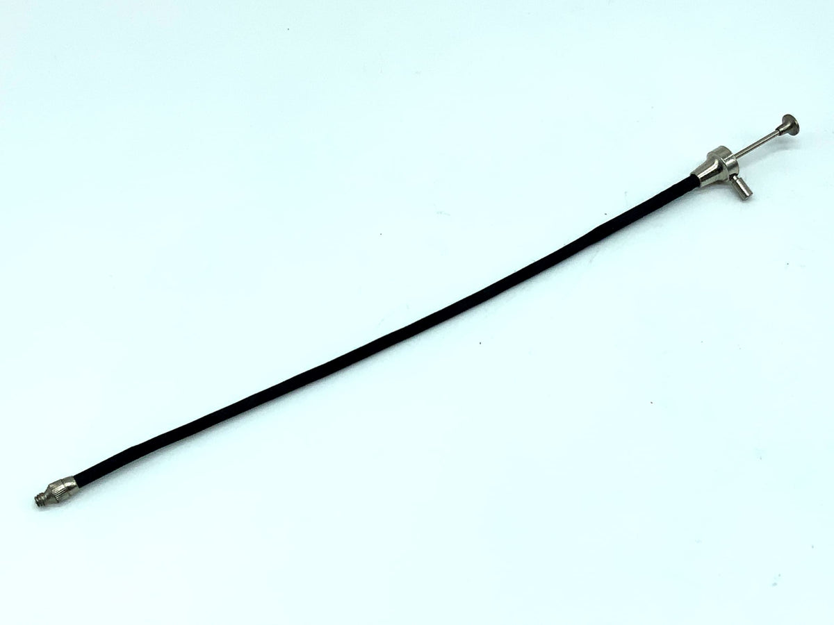Black cable release, approx. 20cm, with locking mechanism, remote release cable release