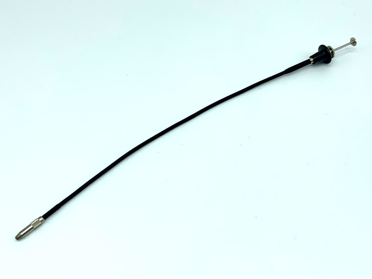 Black cable release, approx. 25cm, with locking mechanism, remote release cable release