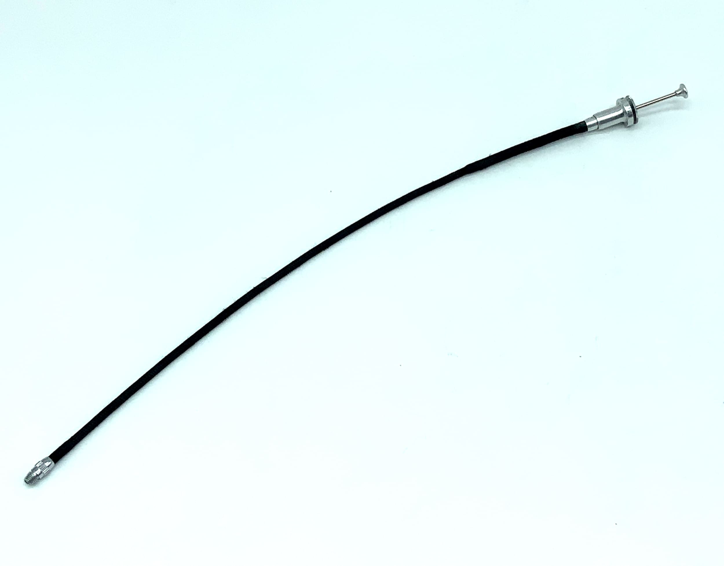 Black cable release, approx. 25cm, with locking mechanism, remote release cable release