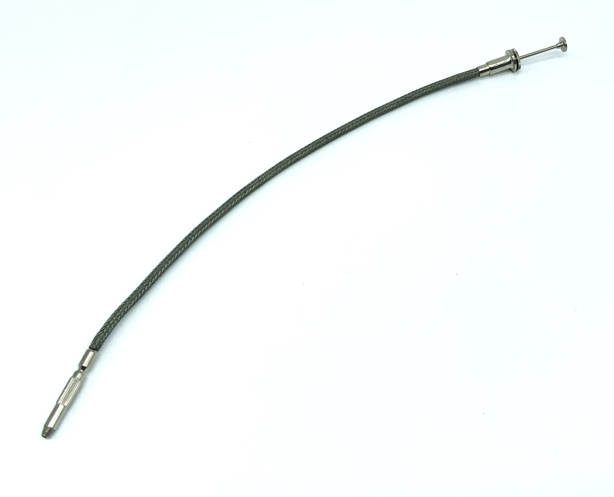 Silver cable release, approx. 25cm, with locking mechanism, remote release cable release