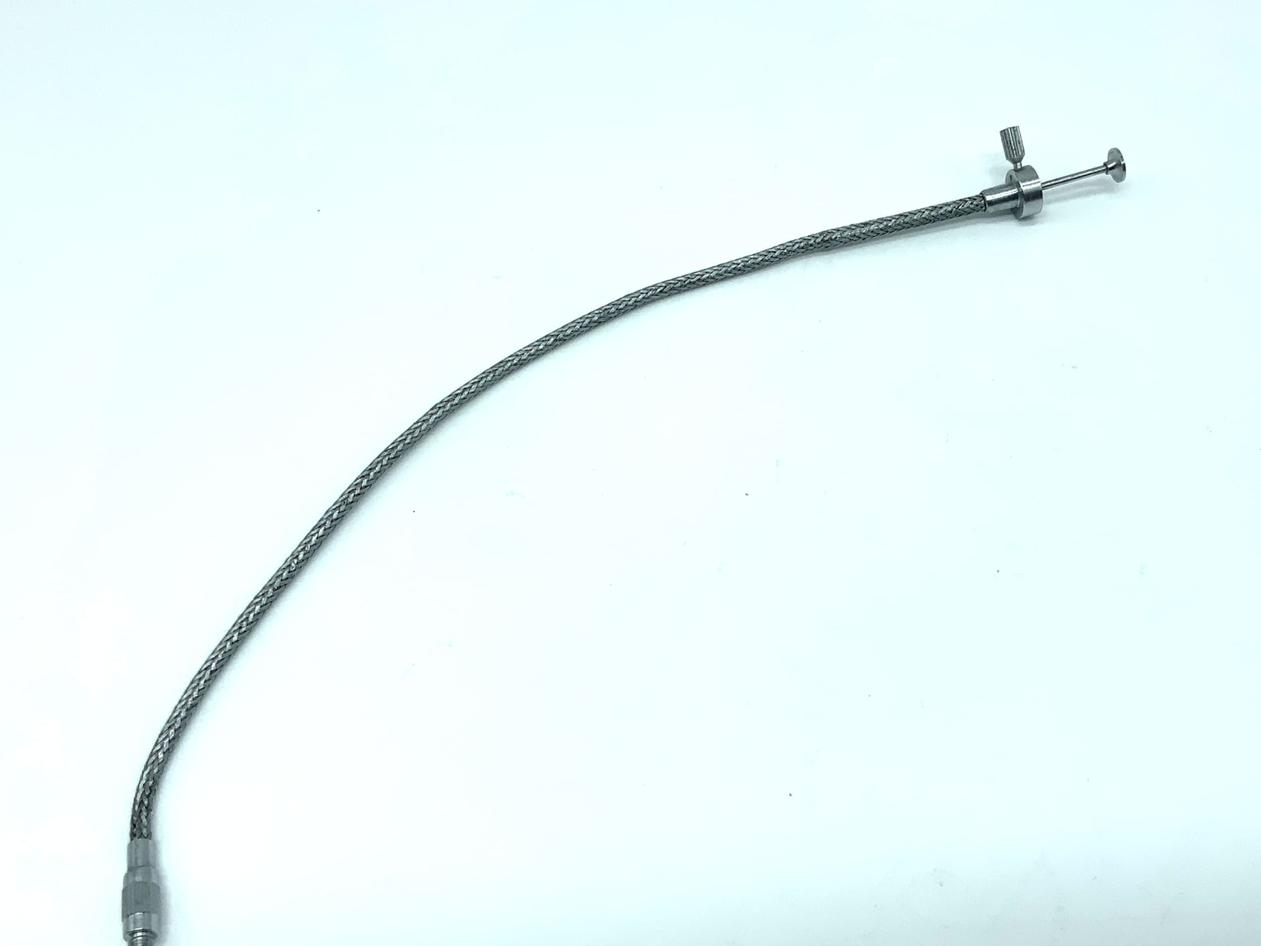 Silver cable release, approx. 25cm, with locking mechanism, remote release cable release
