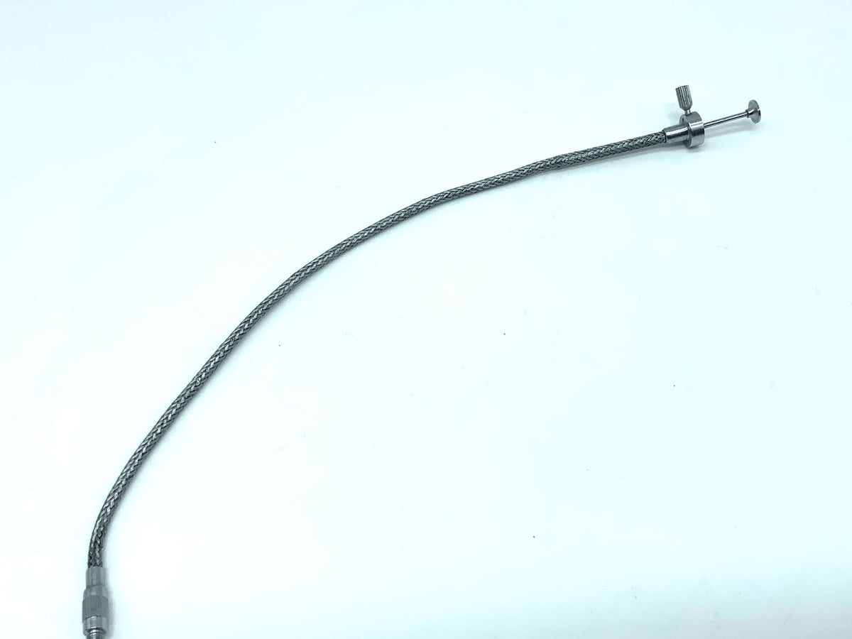 Silver cable release, approx. 25cm, with locking mechanism, remote release cable release