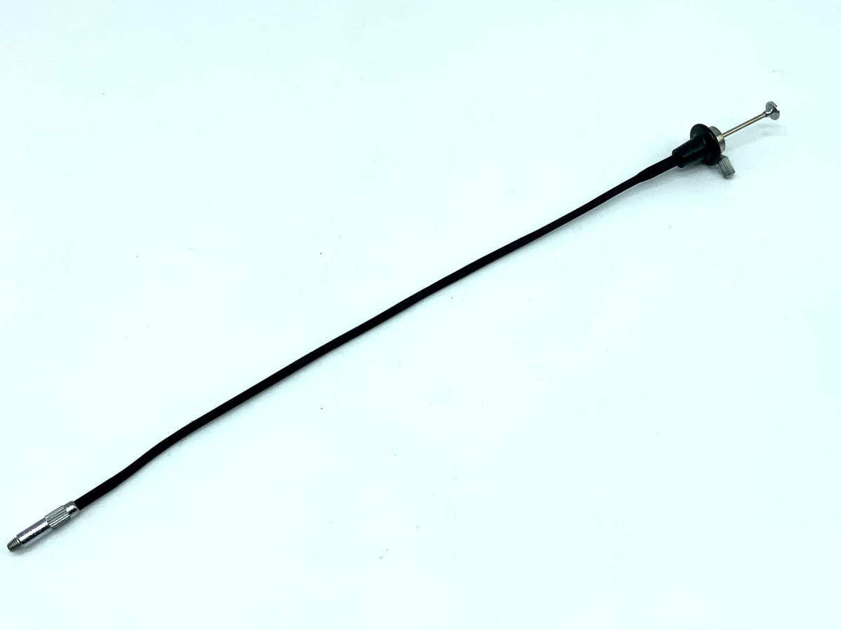 Black cable release, approx. 25cm, with locking mechanism, remote release cable release