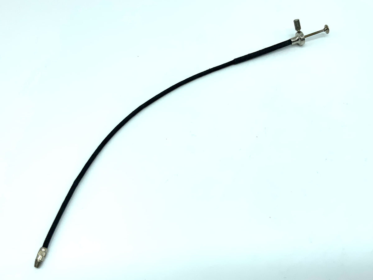 Black cable release, approx. 25cm, with locking mechanism, remote release cable release