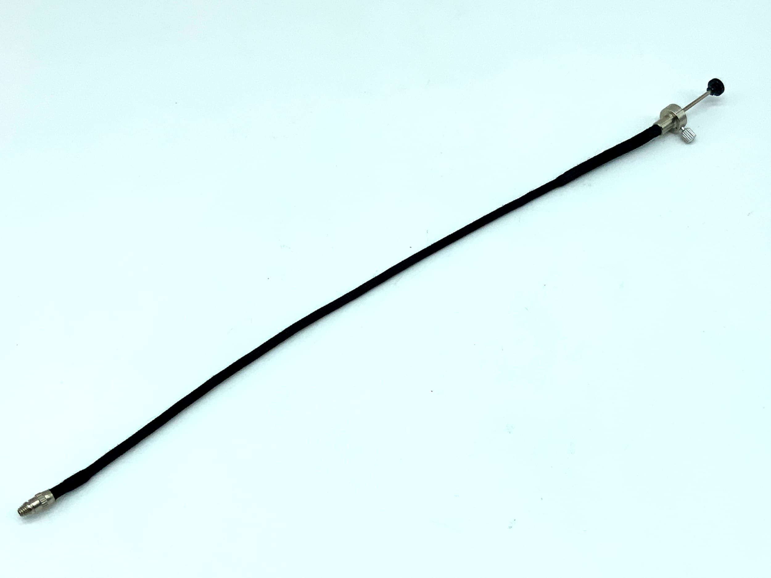 Black cable release, approx. 25cm, with locking mechanism, remote release cable release
