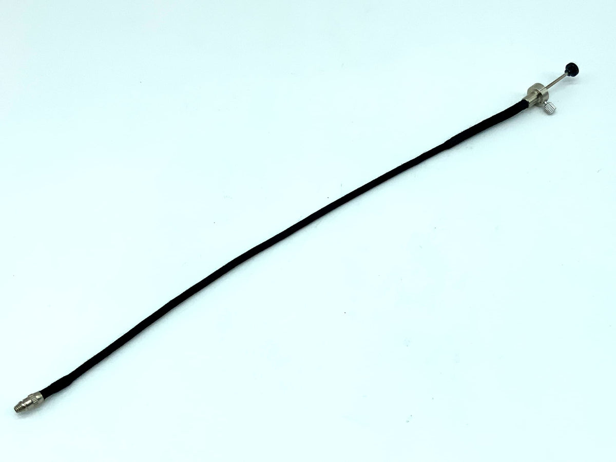 Black cable release, approx. 25cm, with locking mechanism, remote release cable release