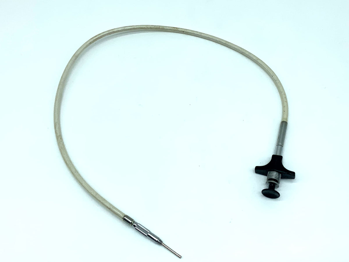 White cable release, approx. 50cm, with locking mechanism, remote release cable release