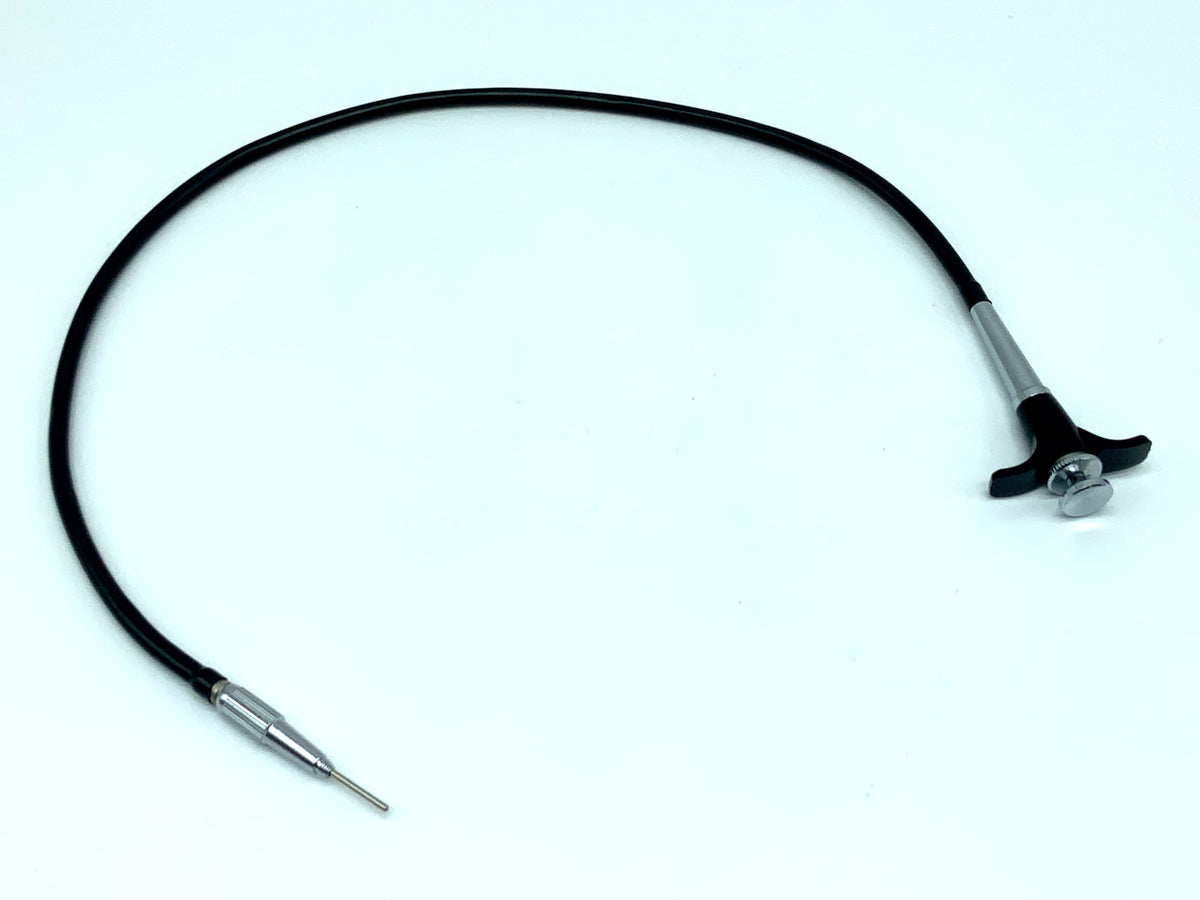 Black cable release, approx. 50cm, with locking mechanism, remote release cable release