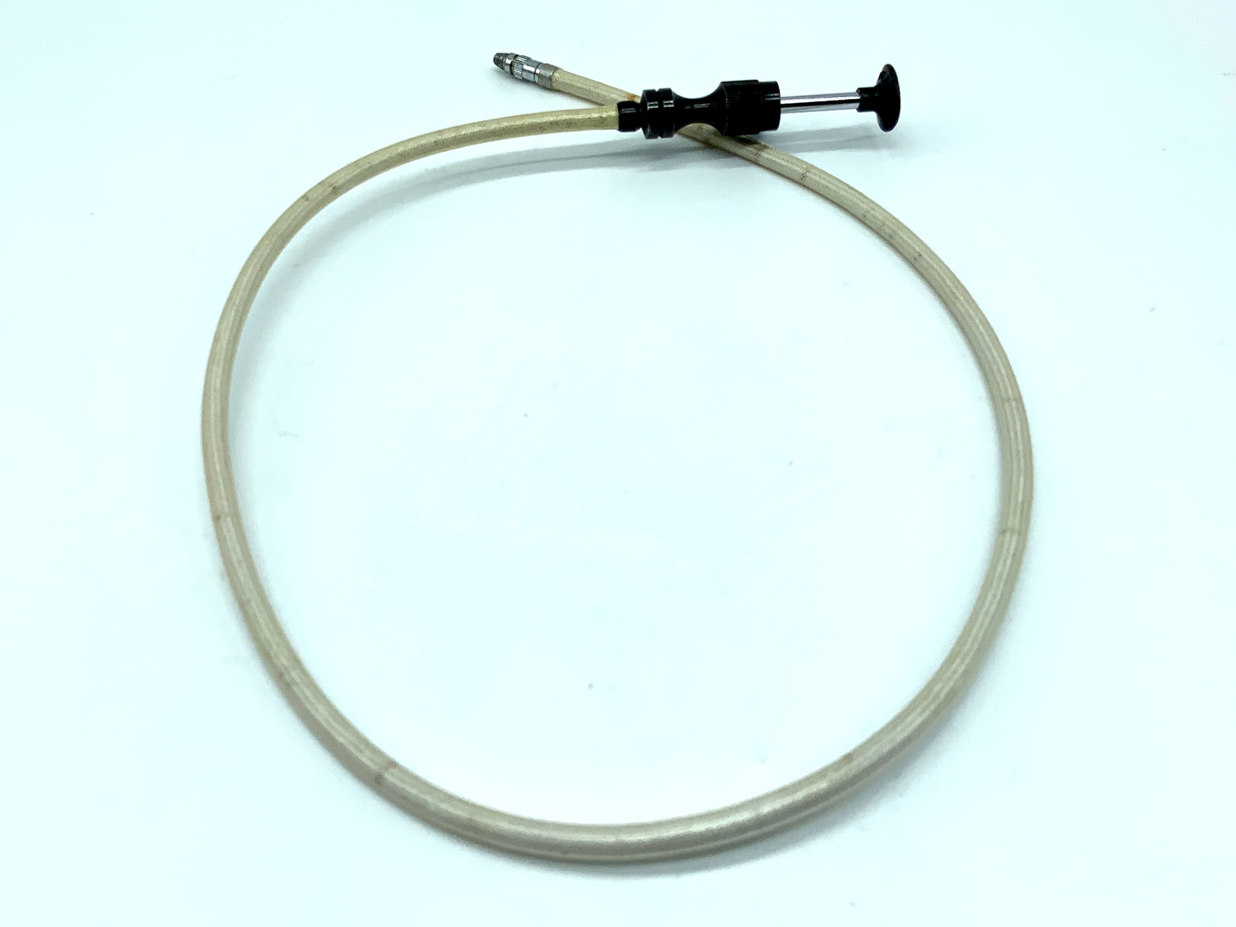 White cable release, approx. 50cm, with locking mechanism, remote release cable release