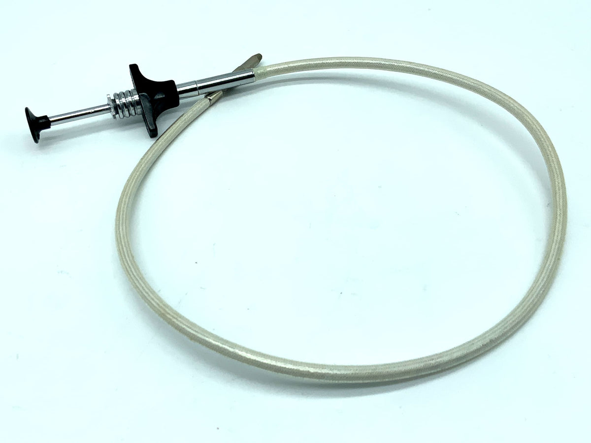 White cable release, approx. 50cm, with locking mechanism, remote release cable release