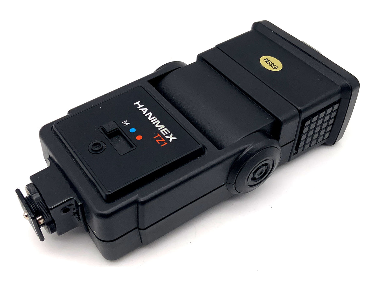 Hanimex TZ1 flash unit, medium contact, universal camera flash, clip-on flash
