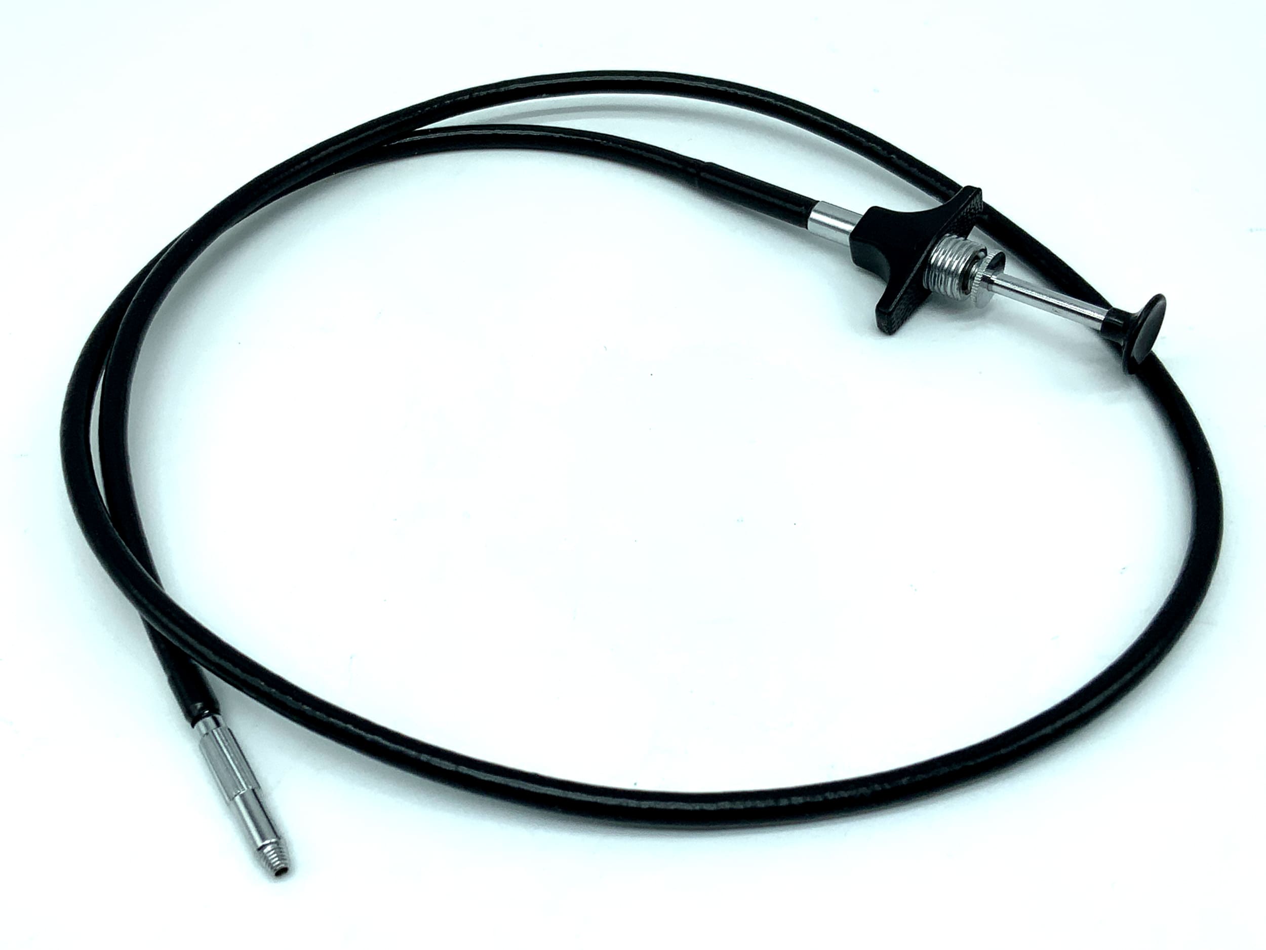 Black cable release, approx. 80cm, with locking mechanism, remote release cable release