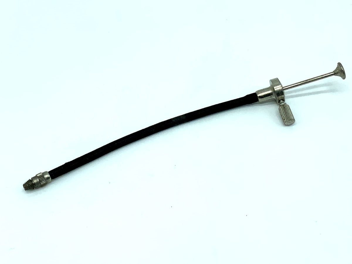 Black cable release, approx. 10cm, with locking mechanism, remote release cable release