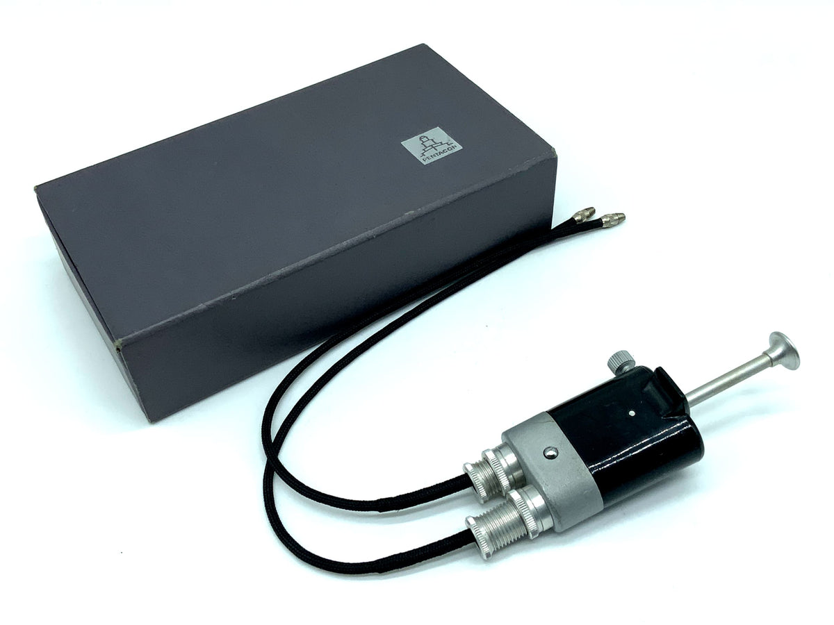 Pentacon 12750 Double Cable Release, Black, Approx. 25cm, with Locking Mechanism, in Original Packaging