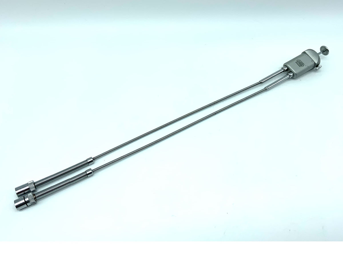 Leitz Leica double wire release, metal, approx. 35cm, with locking mechanism and bells