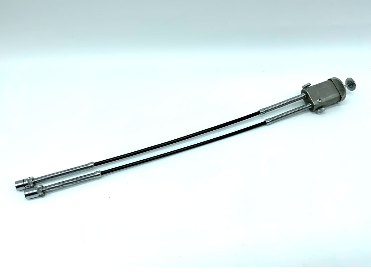 Leitz Leica double cable release approx. 35cm with locking mechanism and bells