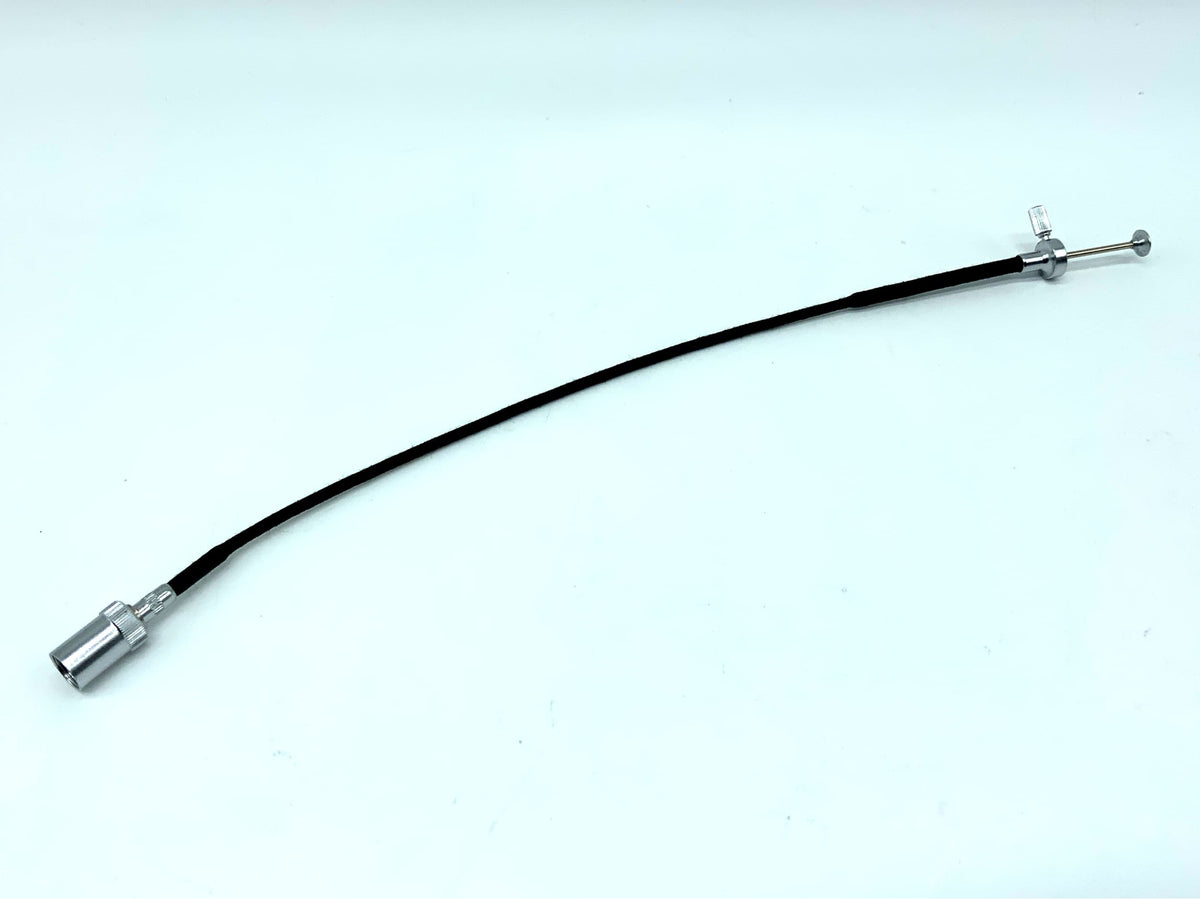 Leitz Leica cable release, black, approx. 25cm, with locking mechanism and bell.