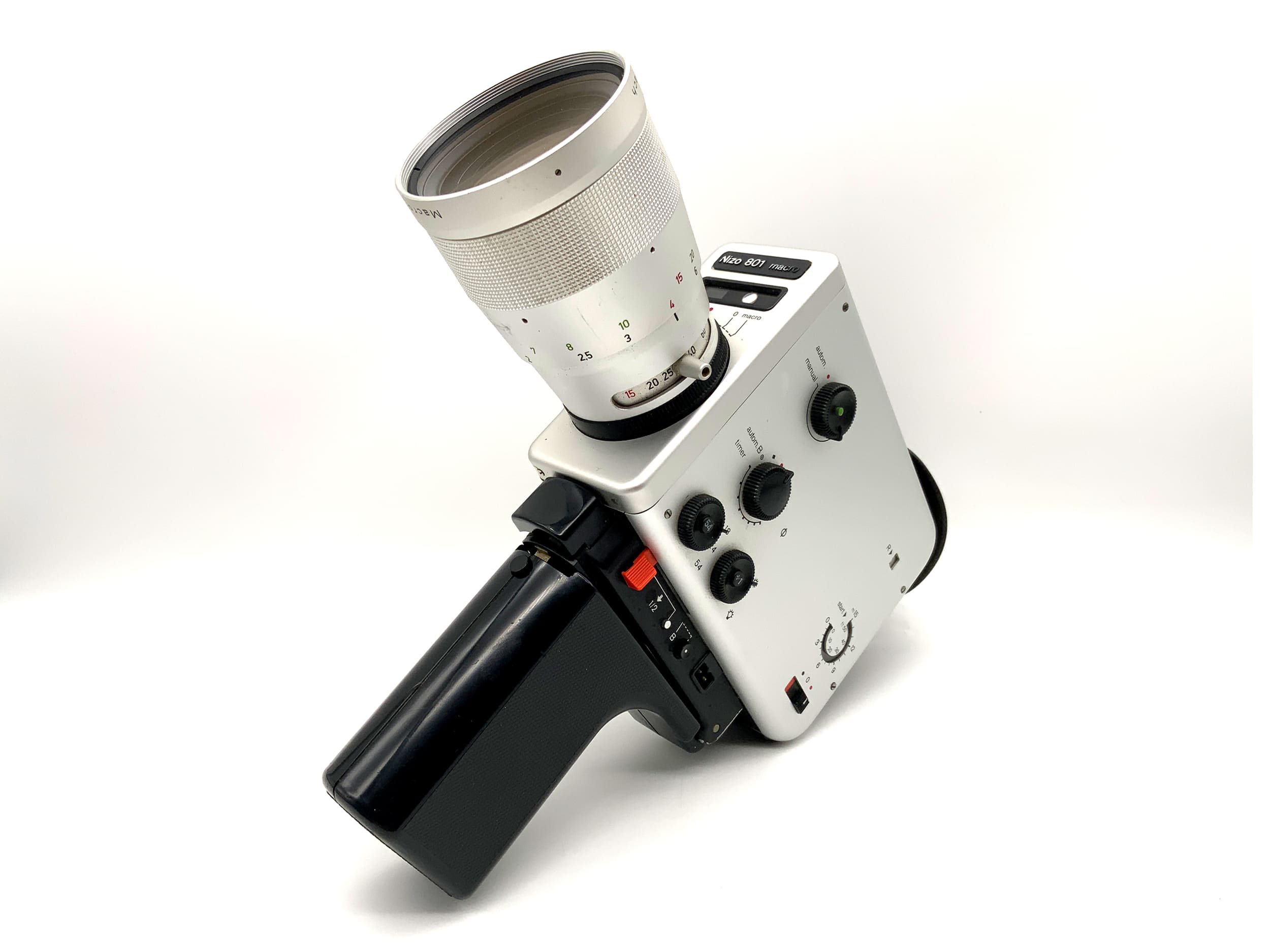 Braun Nizo 801 macro film camera with Macro Variogon 1.8/7-80 Super 8 narrow film