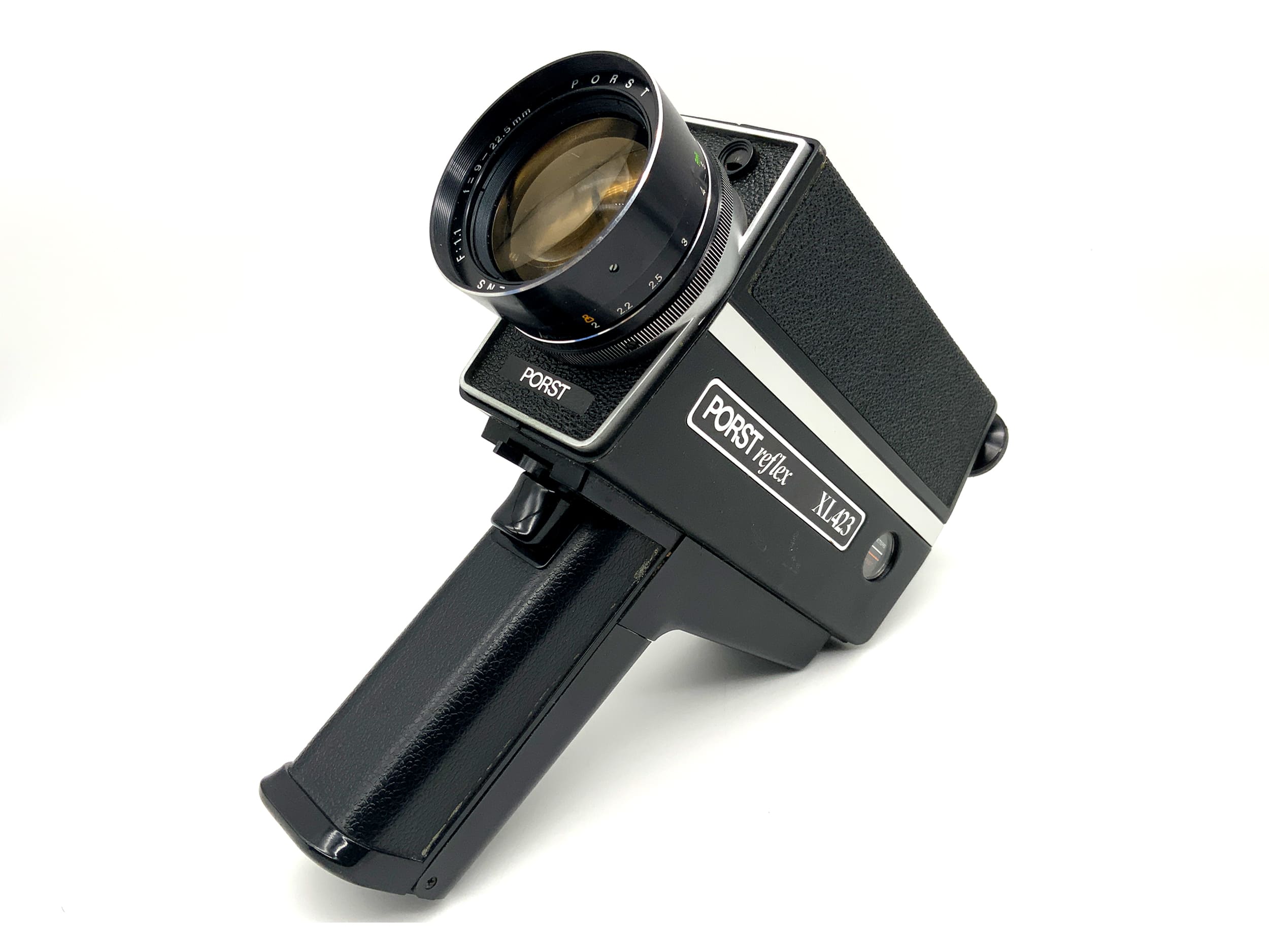 Porst reflex XL423 film camera with Porst Lens F1.1 f=9-22.5mm Super 8 film