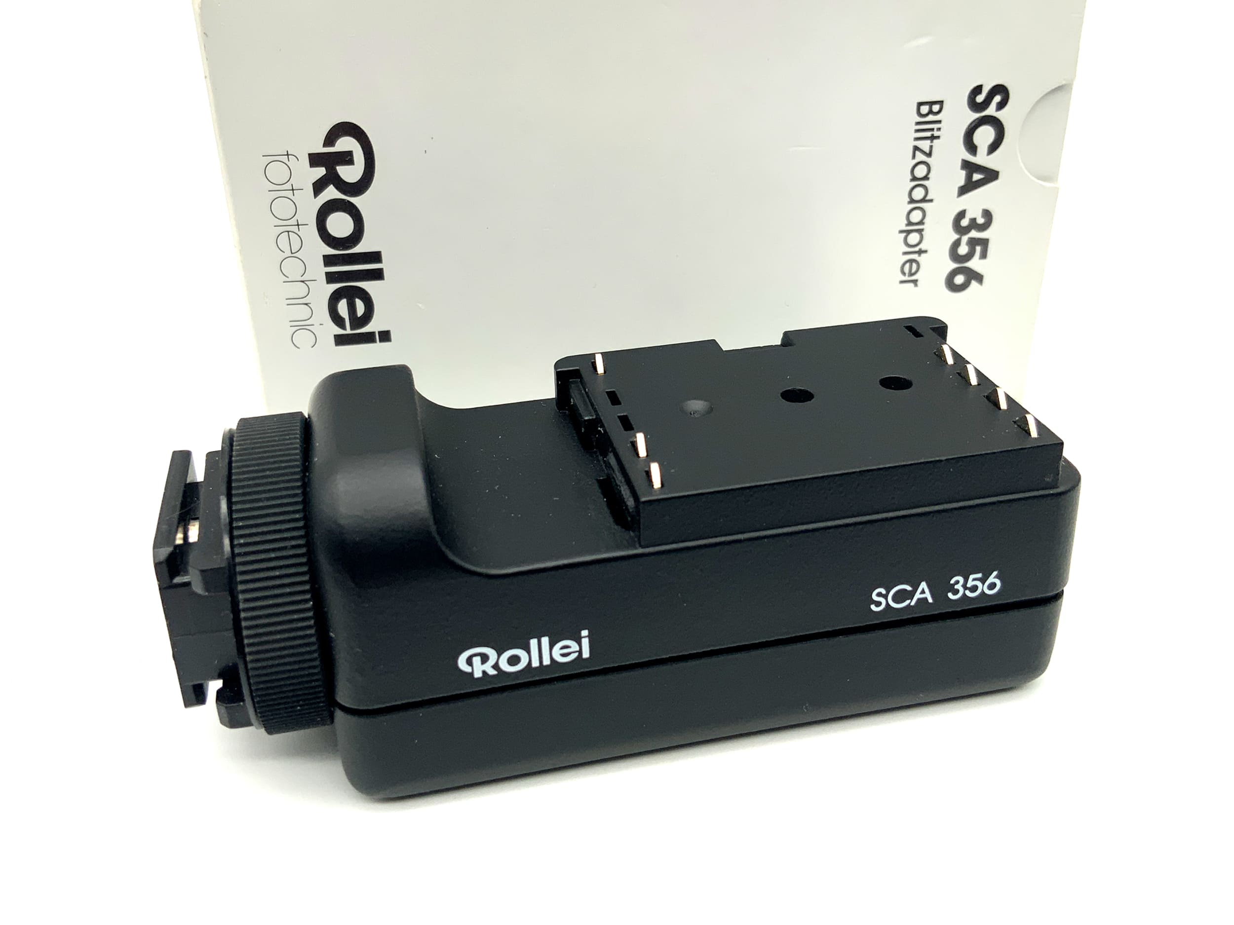 Rollei SCA 356 flash adapter for Rolleiflex TTL hot shoe flash holder in original packaging