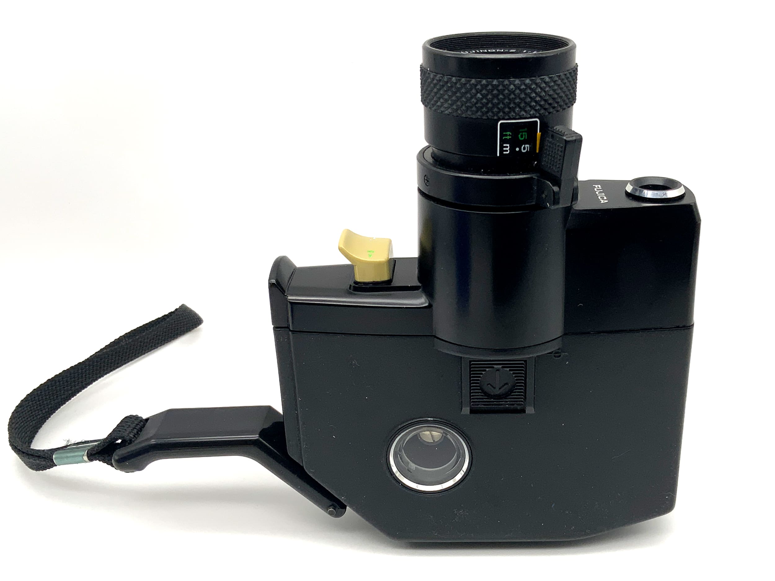 Fujica P2 Zoom film camera with Fujinon-Z 1:1.6 f=10.5-27.5mm single 8mm film