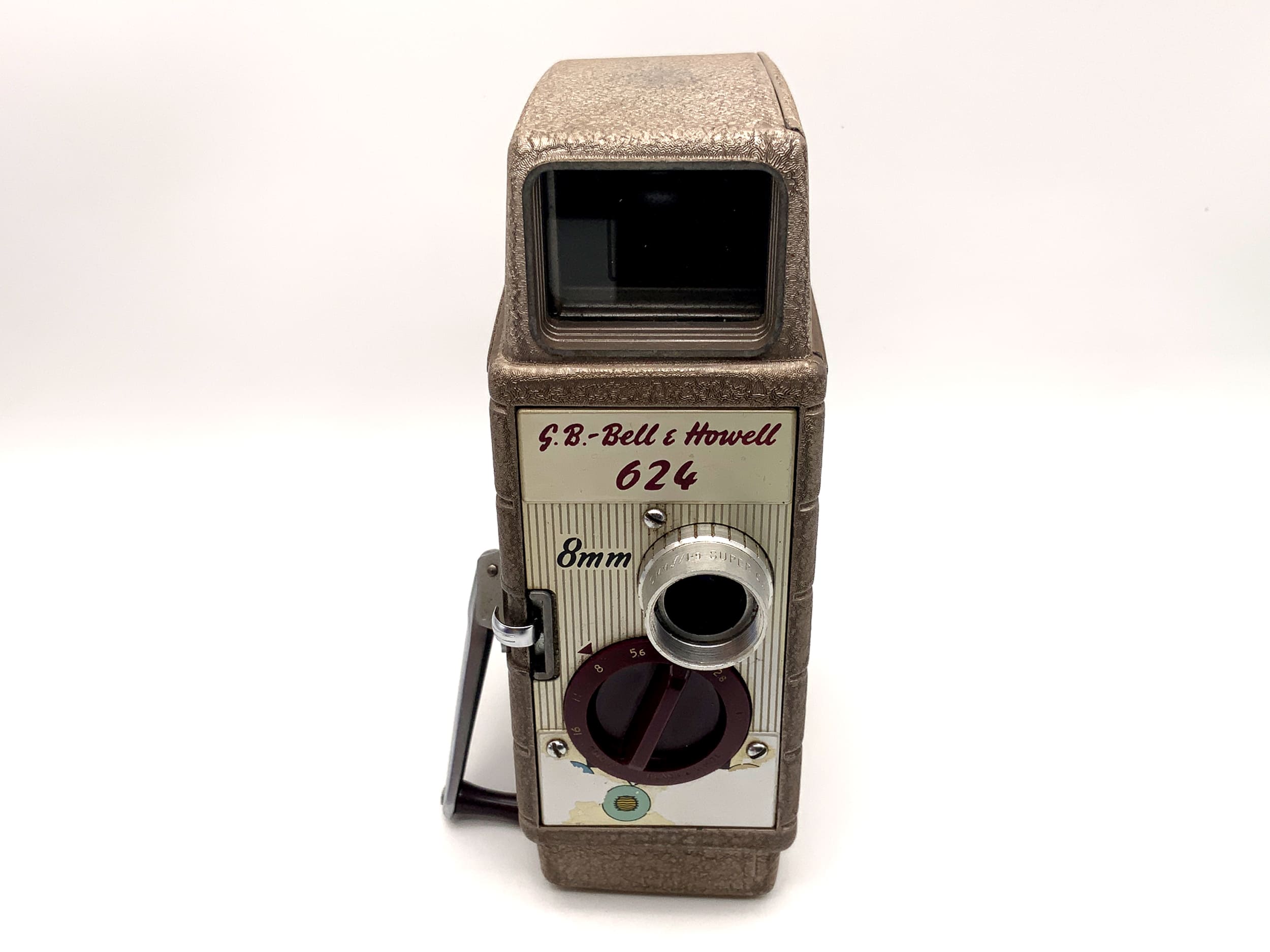 Bell &amp; Howell 624 film camera with 10mm f/1.9 super comat double 8mm film