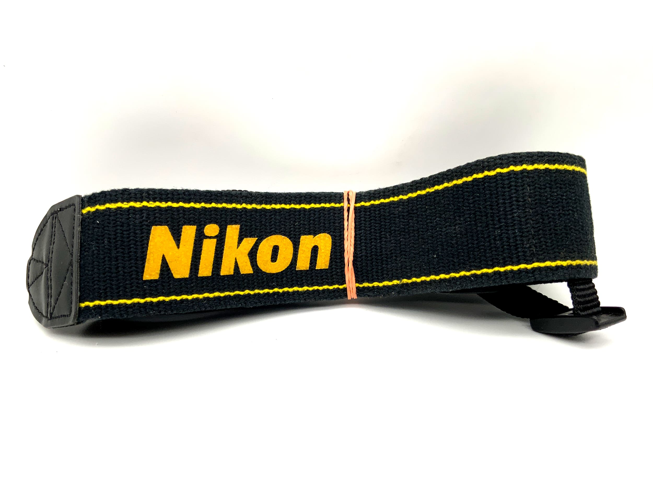 Nikon DSLR/SLR strap, black/yellow, with DK-5 eyepiece cover, camera strap
