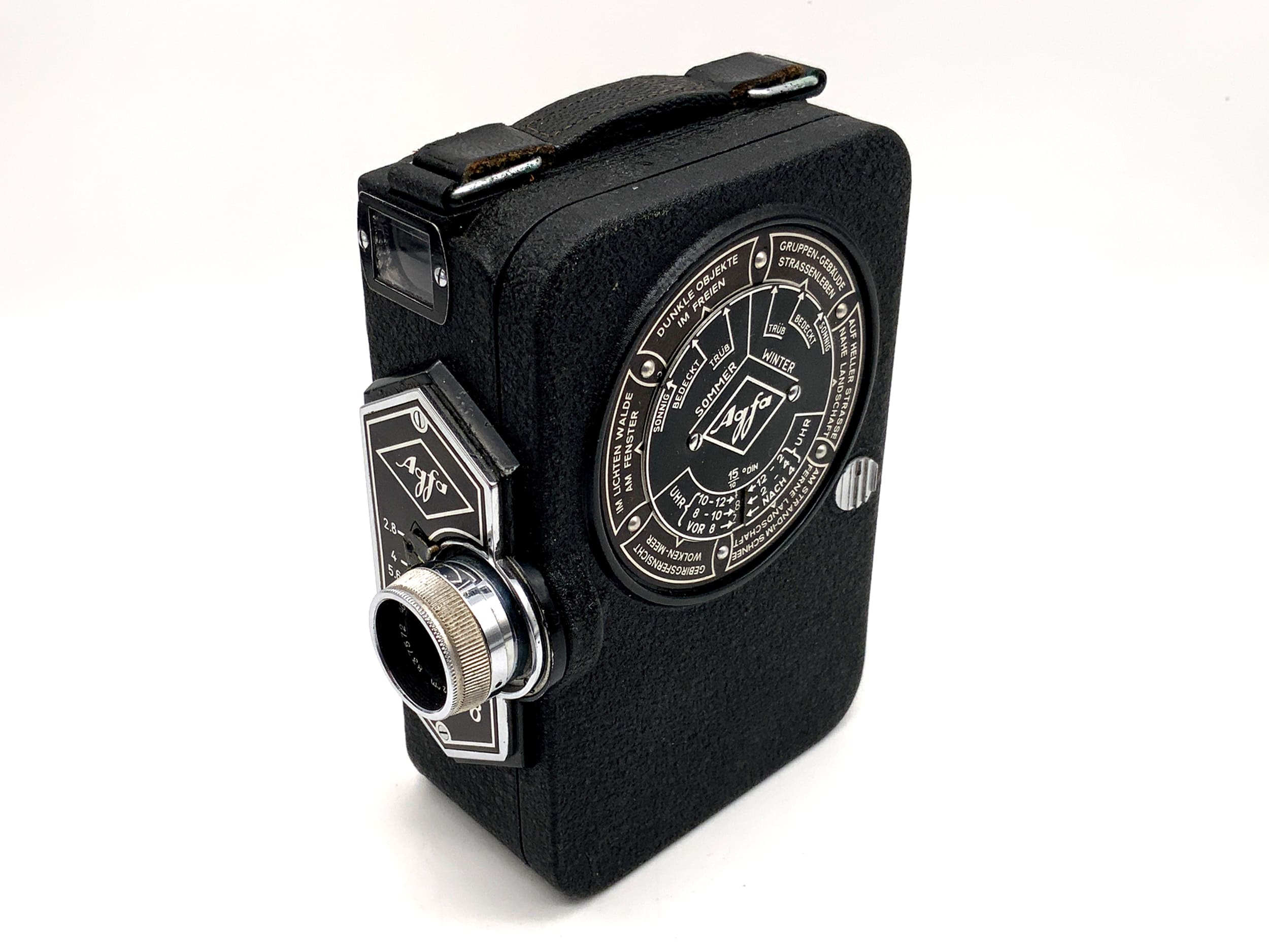 Agfa Movex 8 film camera with Kine-Anastigmat 1:2.8 f=1.2cm double 8mm narrow film