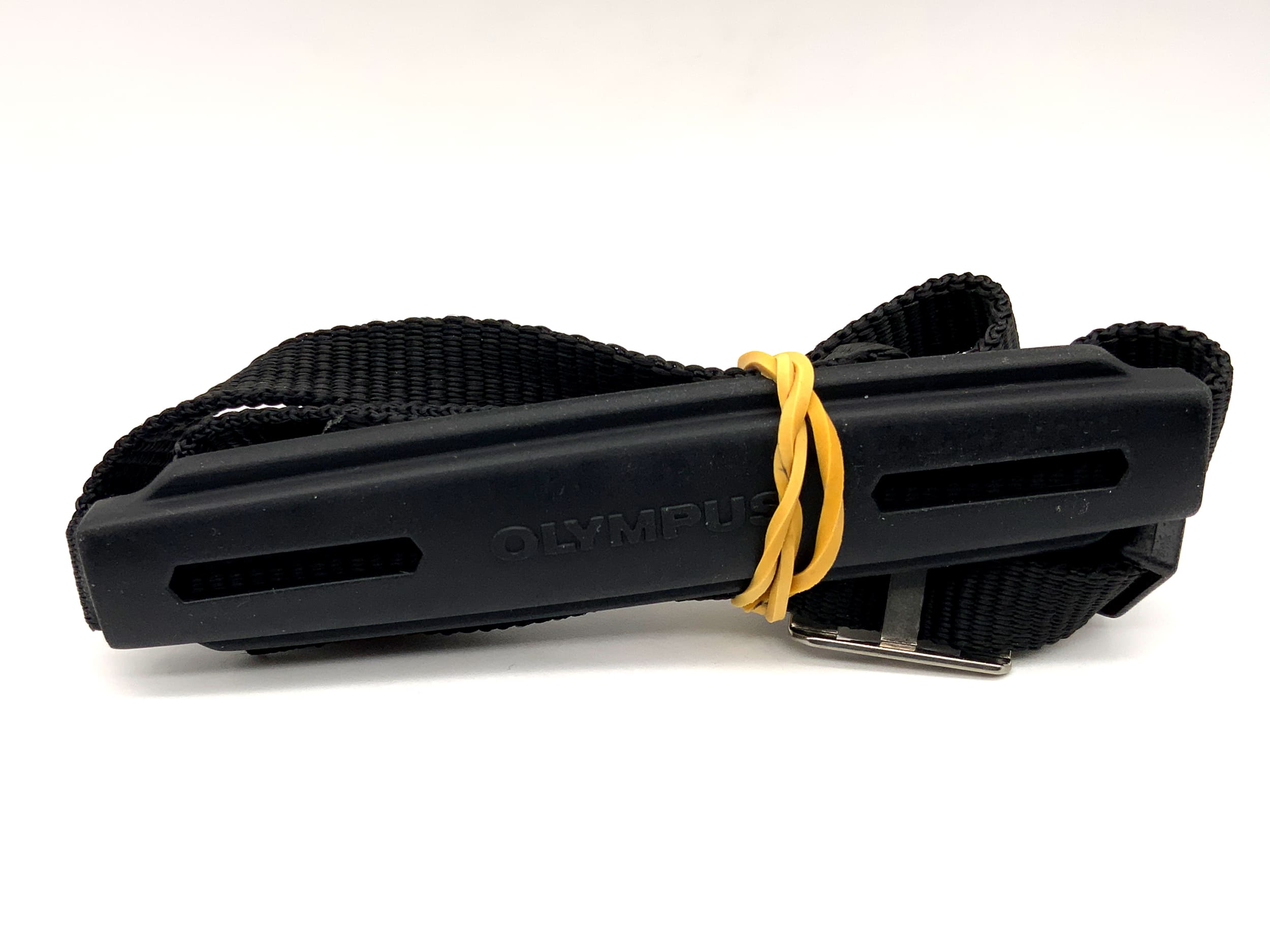 Olympus approx. 11mm wide black neck/shoulder camera strap