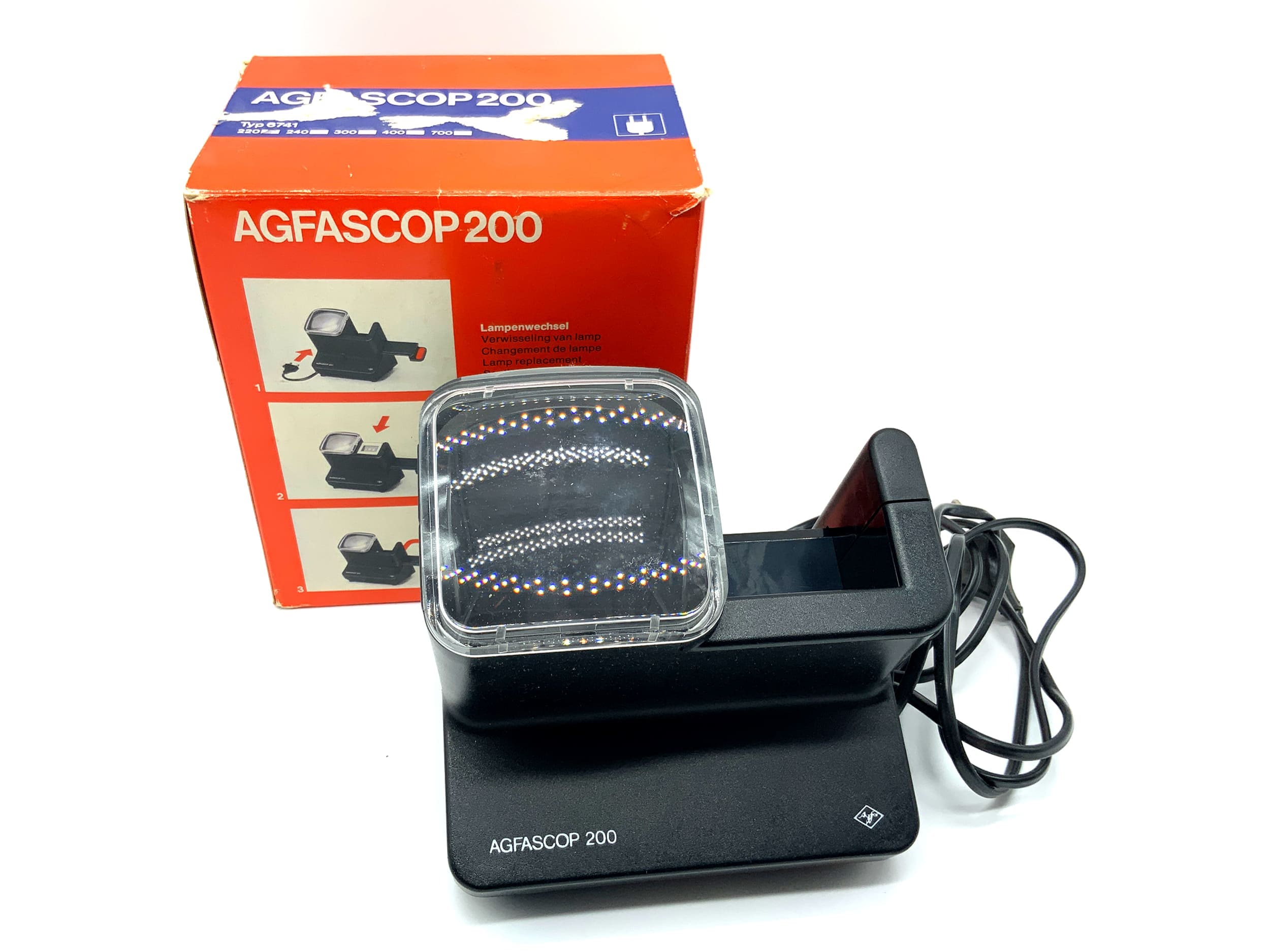Agfa Agfascop 200 Diabetrachter Schwarz OVP
