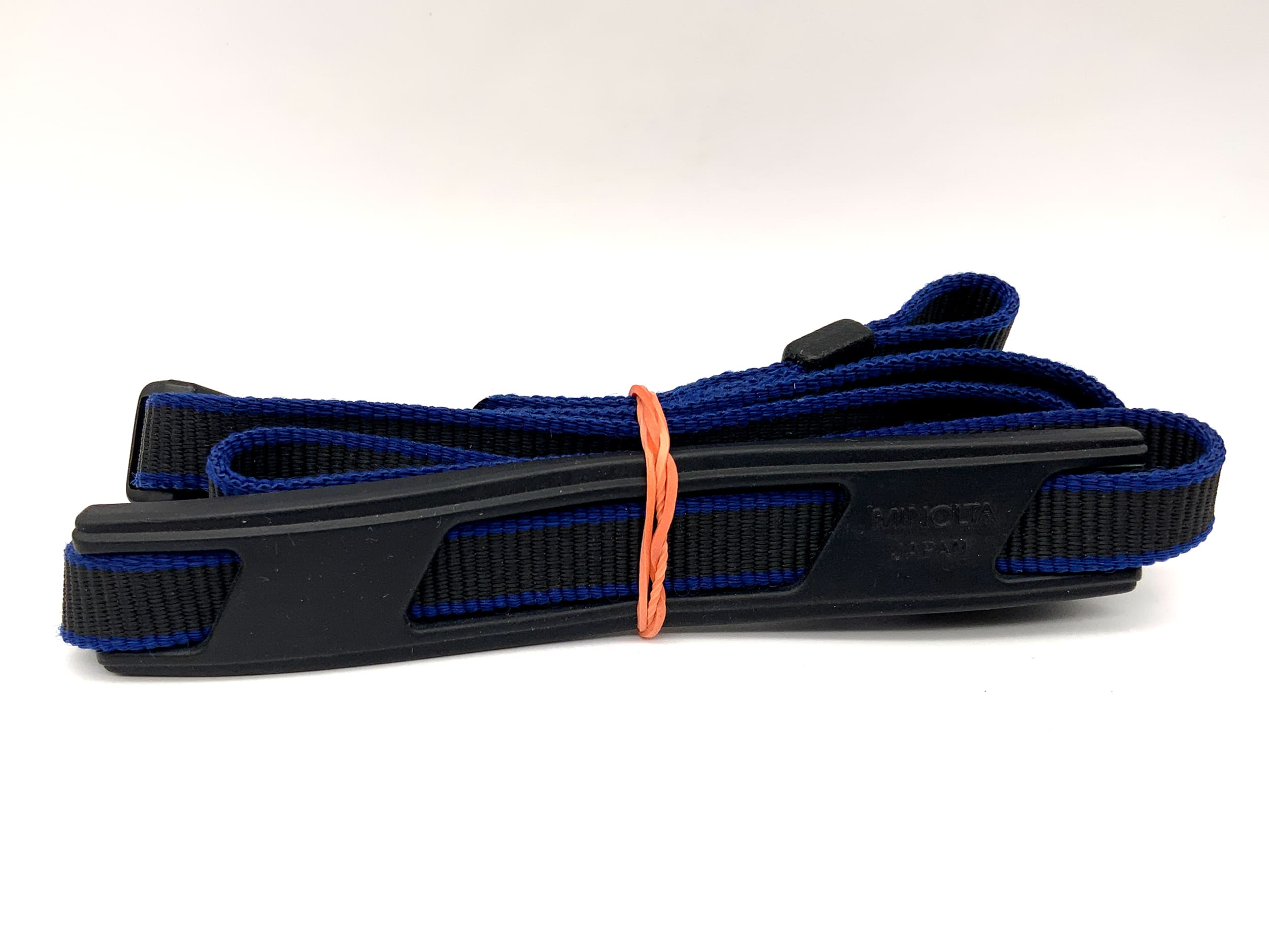 Minolta approx. 11mm wide strap black/blue neck shoulder strap camera strap