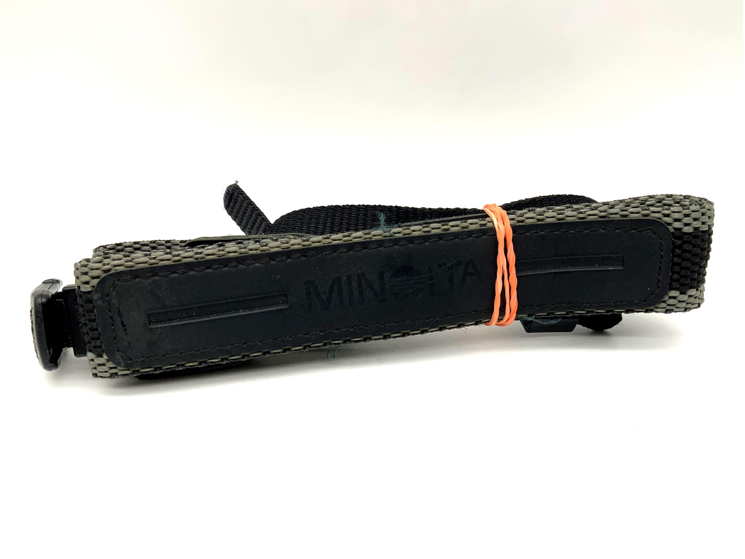 Minolta approx. 24mm wide strap black/grey neck shoulder strap camera strap