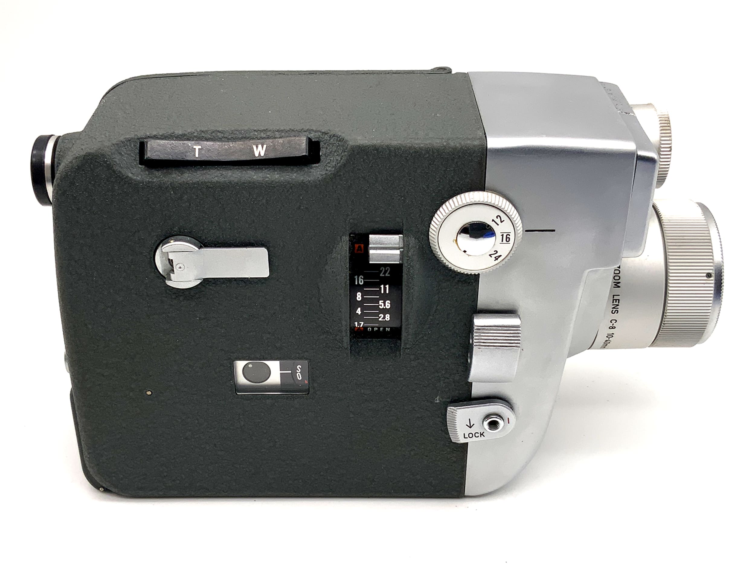 Canon Motor Zoom 8 EEE movie camera with zoom lens C-8 10-40mm 1:1.7 Double 8mm