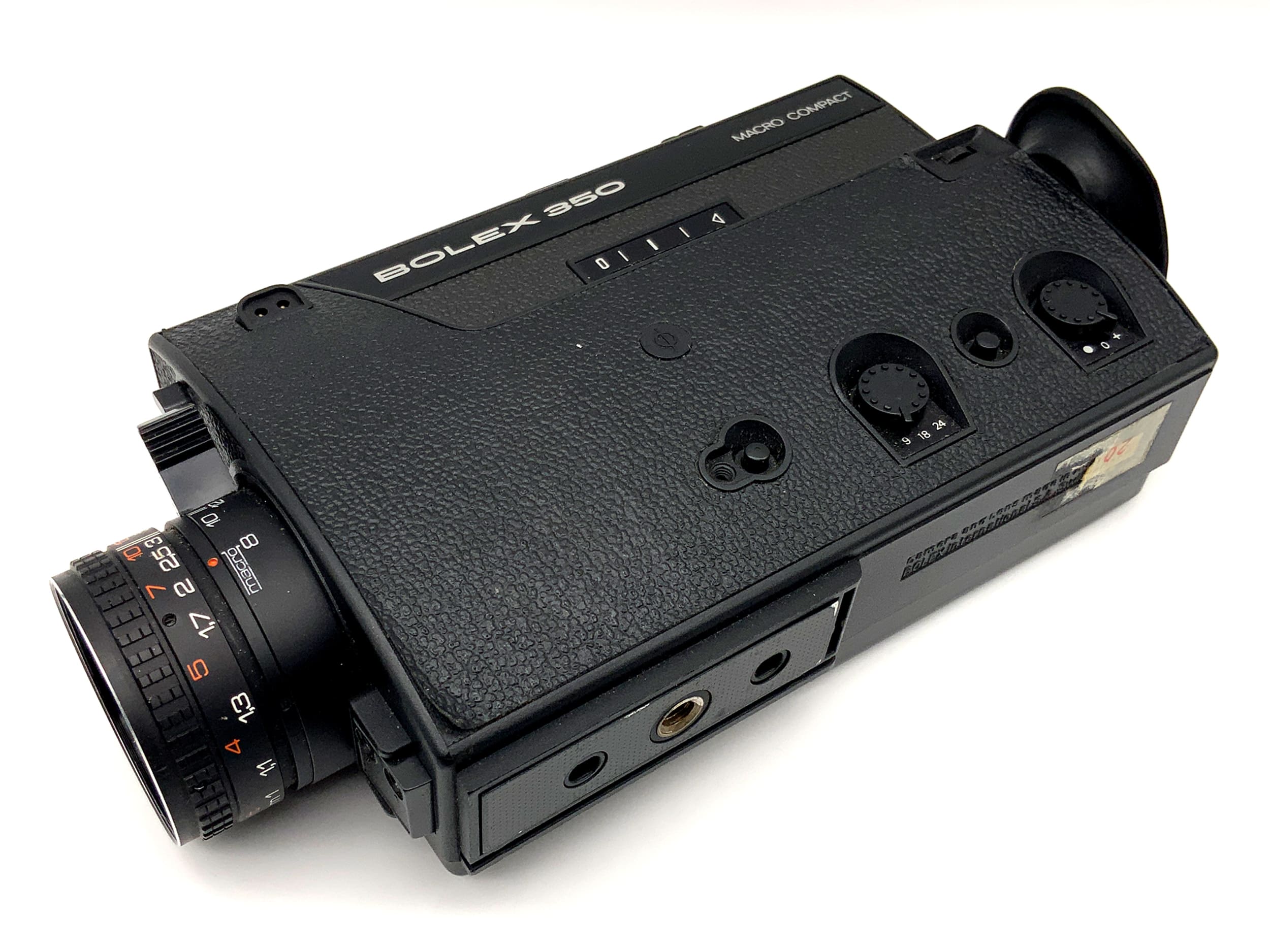 Bolex 350 film camera with Vario 1:1.9/8-40 Super 8 narrow film movie camera