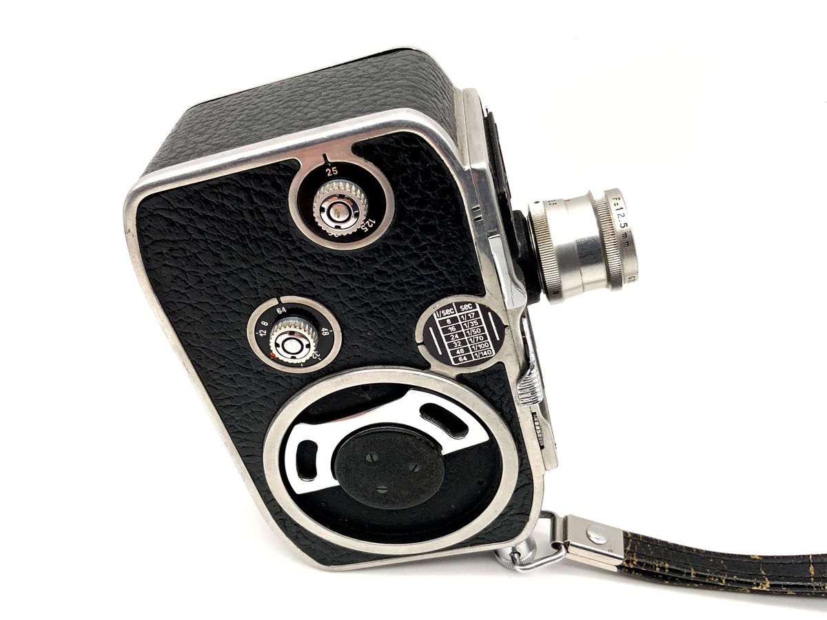 Bolex Paillard E8 film camera with Lytar 1:2.5 f=12.5mm double 8mm film