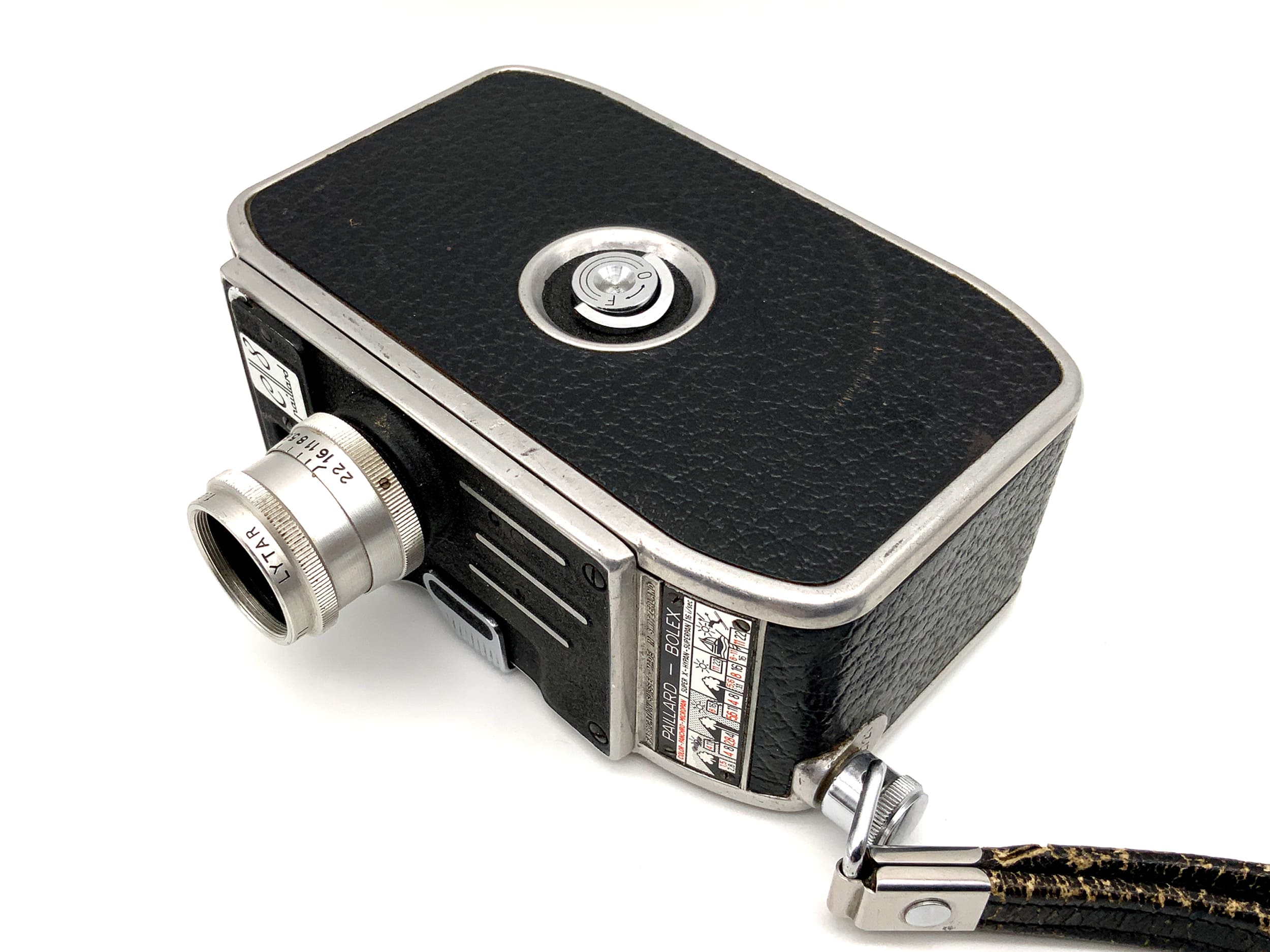 Bolex Paillard E8 film camera with Lytar 1:2.5 f=12.5mm double 8mm film