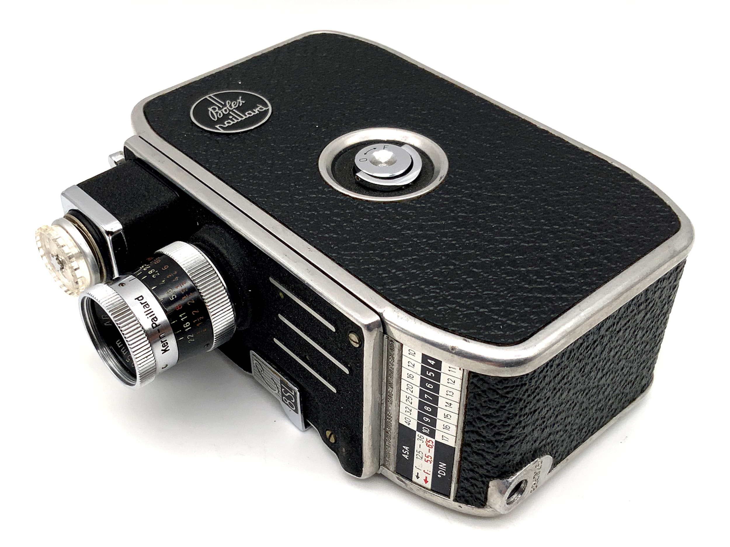 Bolex Paillard C8SL film camera with Yvar 1:2.5 f=12.5mm AR and grip, double 8mm