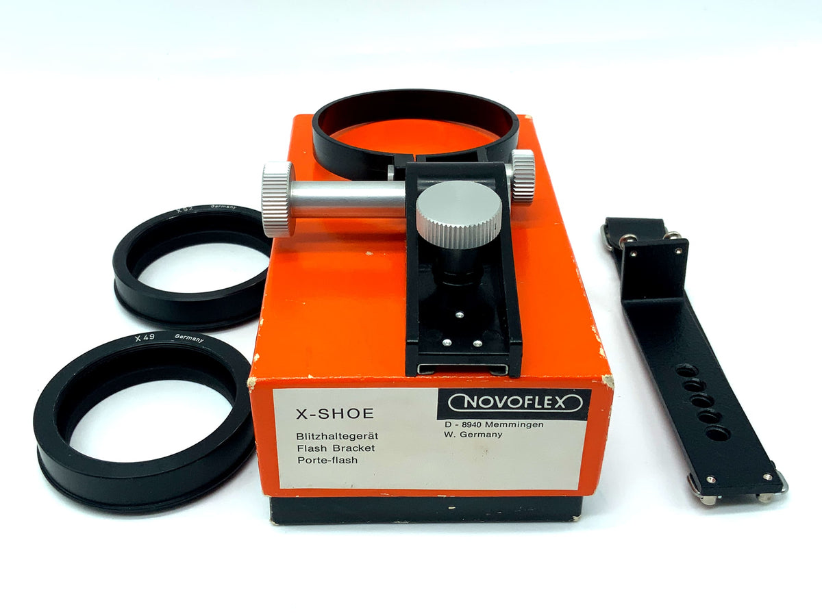 Novoflex flash holder flash holder+X-shoe+X-ring x49/x52 in original packaging
