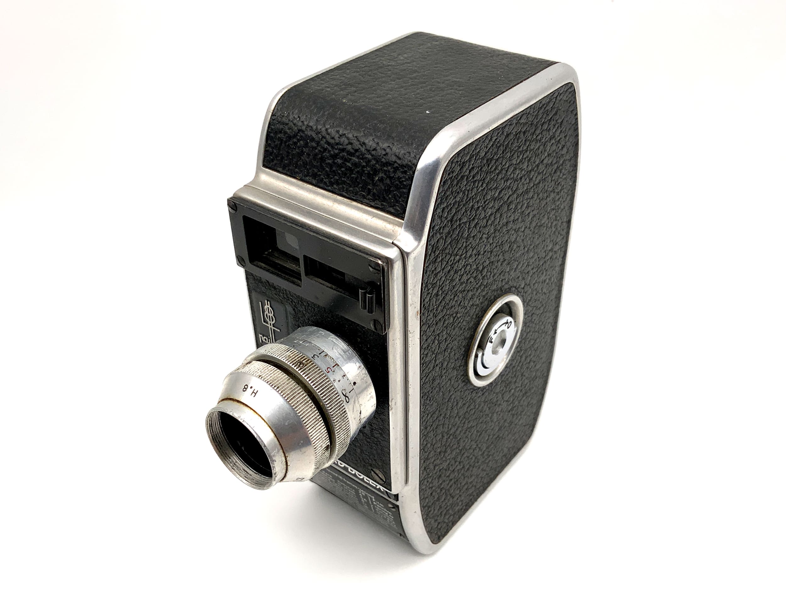 Bolex Paillard L8 film camera with SOM Berthiot Cinor B 1:2.9 F=23 double 8mm