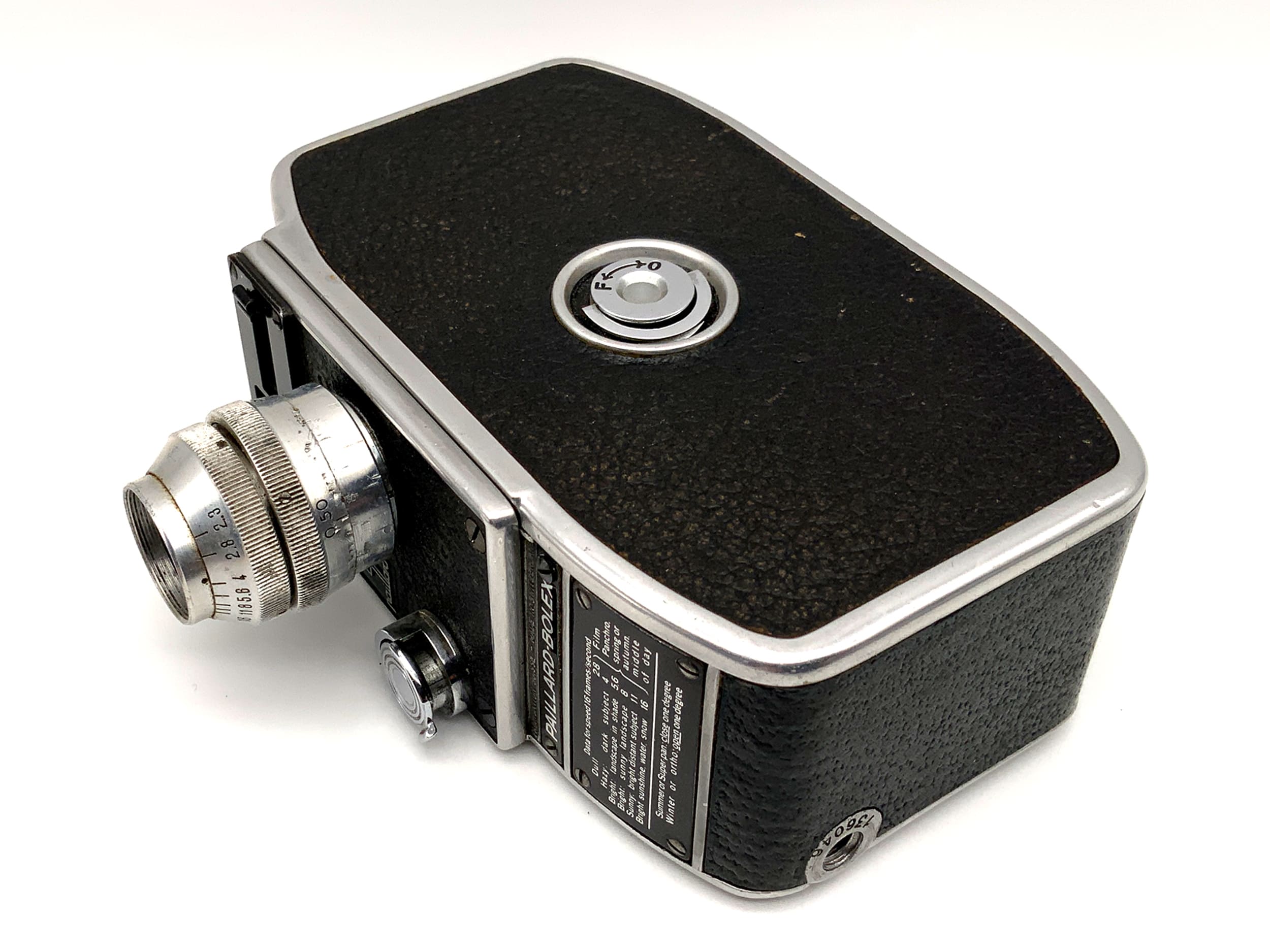 Bolex Paillard L8 film camera with SOM Berthiot Cinor B 1:2.9 F=23 double 8mm