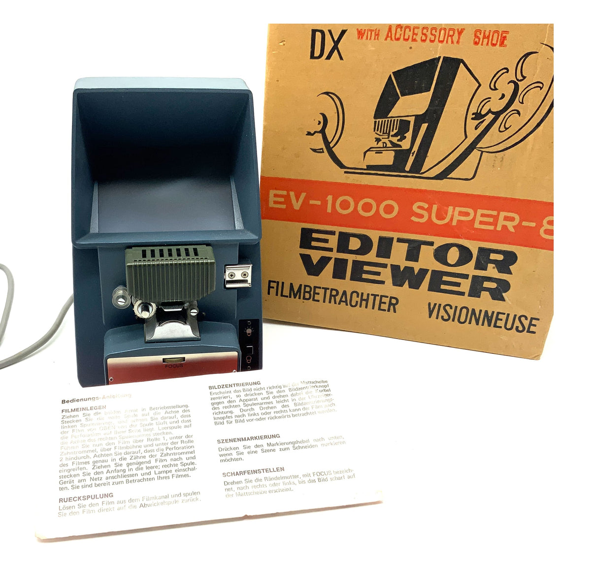 Focus EV-1000 Super-8 Filmbetrachter Beige OVP