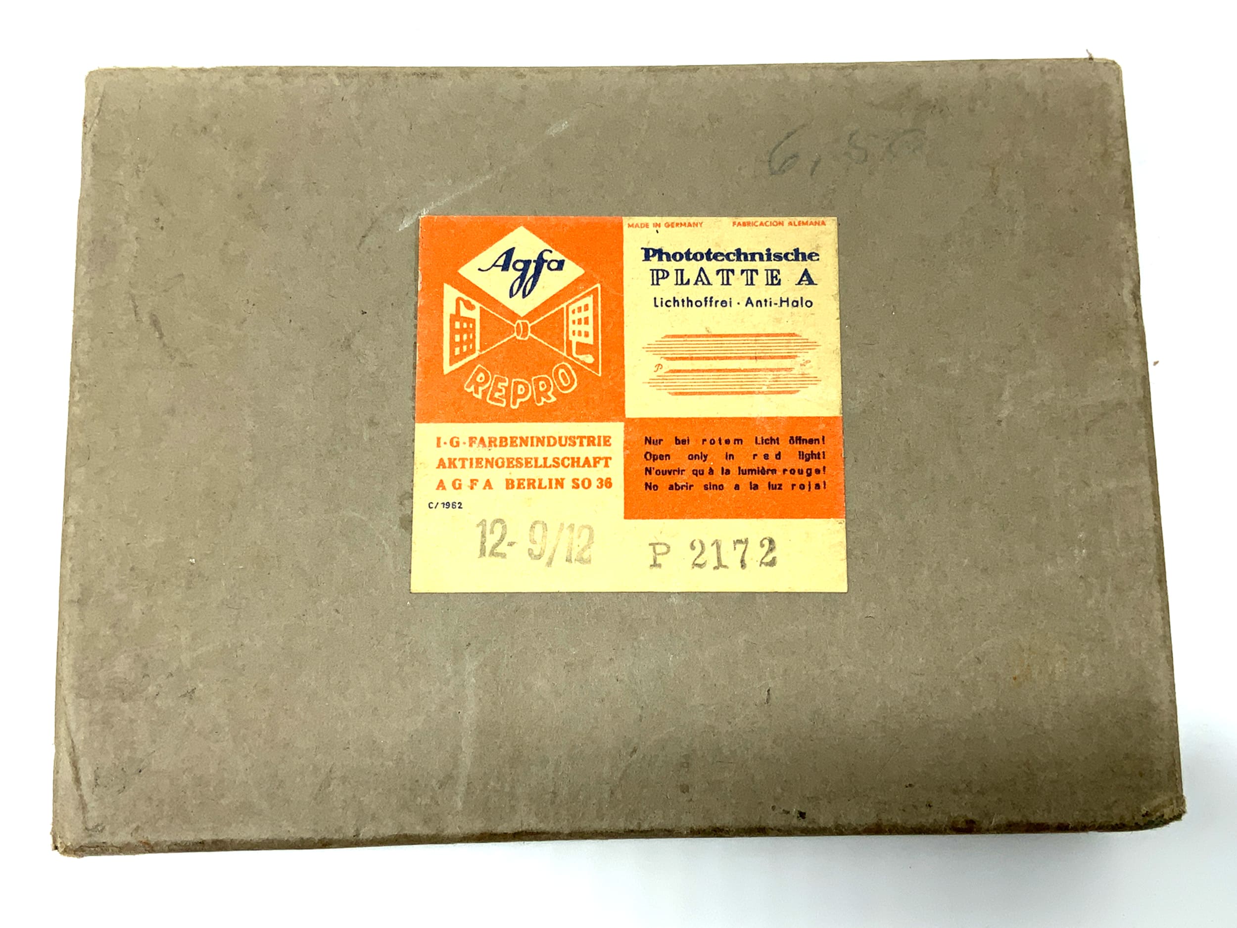 Agfa Platte A Phototechnische Platte OVP